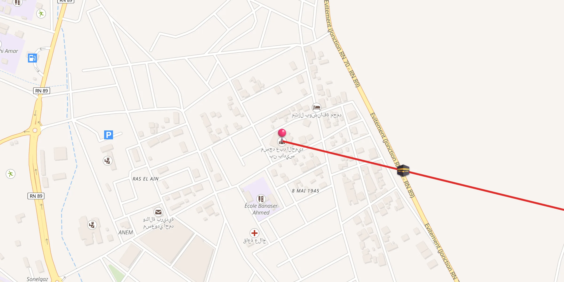 Carte de localisation : مسجد عبد الحميد بن باديس