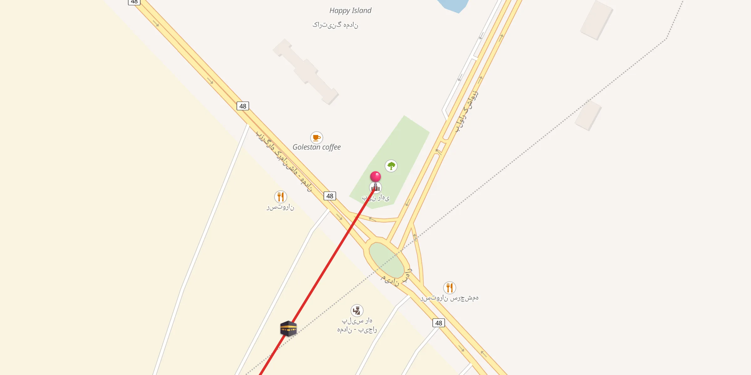 Carte de localisation : بین راهی