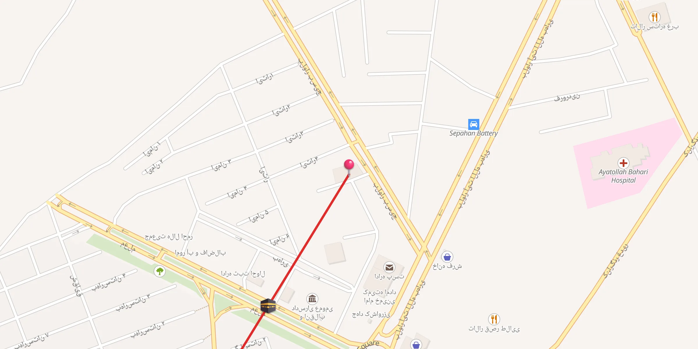 Carte de localisation : مسجد سید الشهدا (ع)