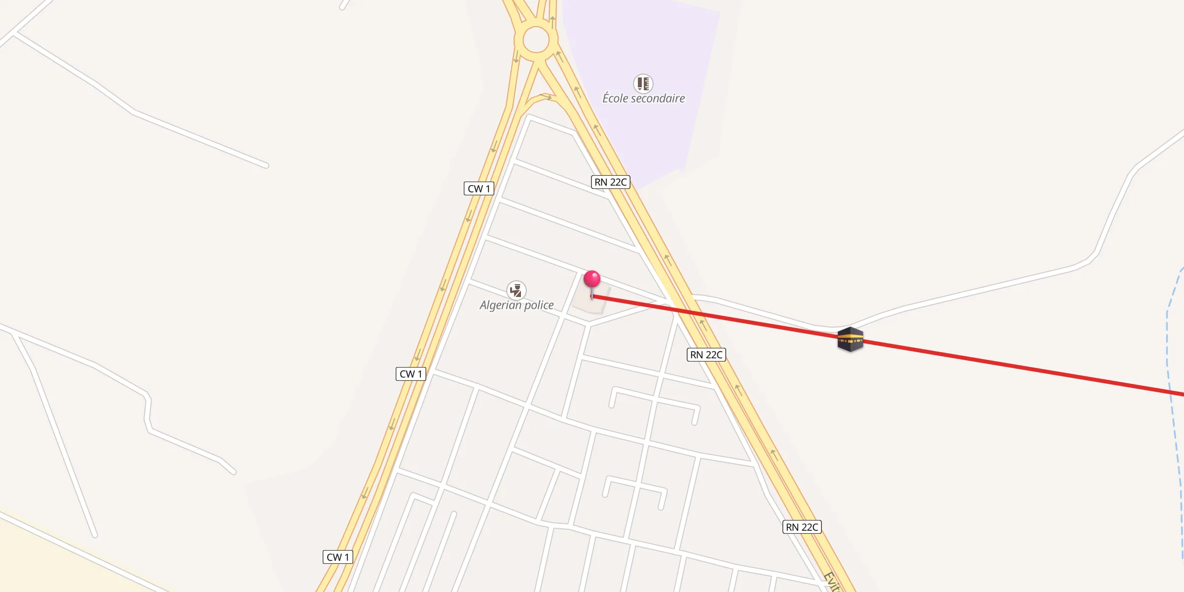 Carte de localisation : مسجد صلاح الدين الايوبي
