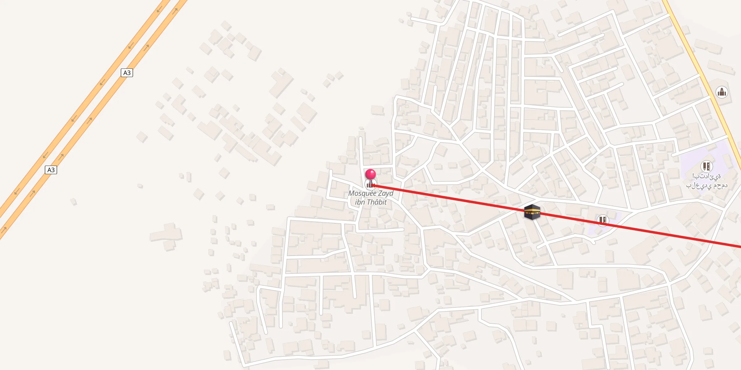 Carte de localisation : مسجد زيد بن ثابت