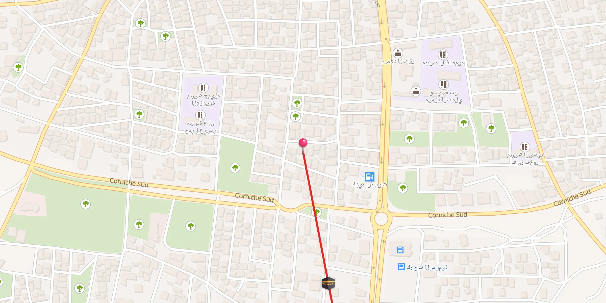 Carte de localisation : جامع علي بن أبي طالب