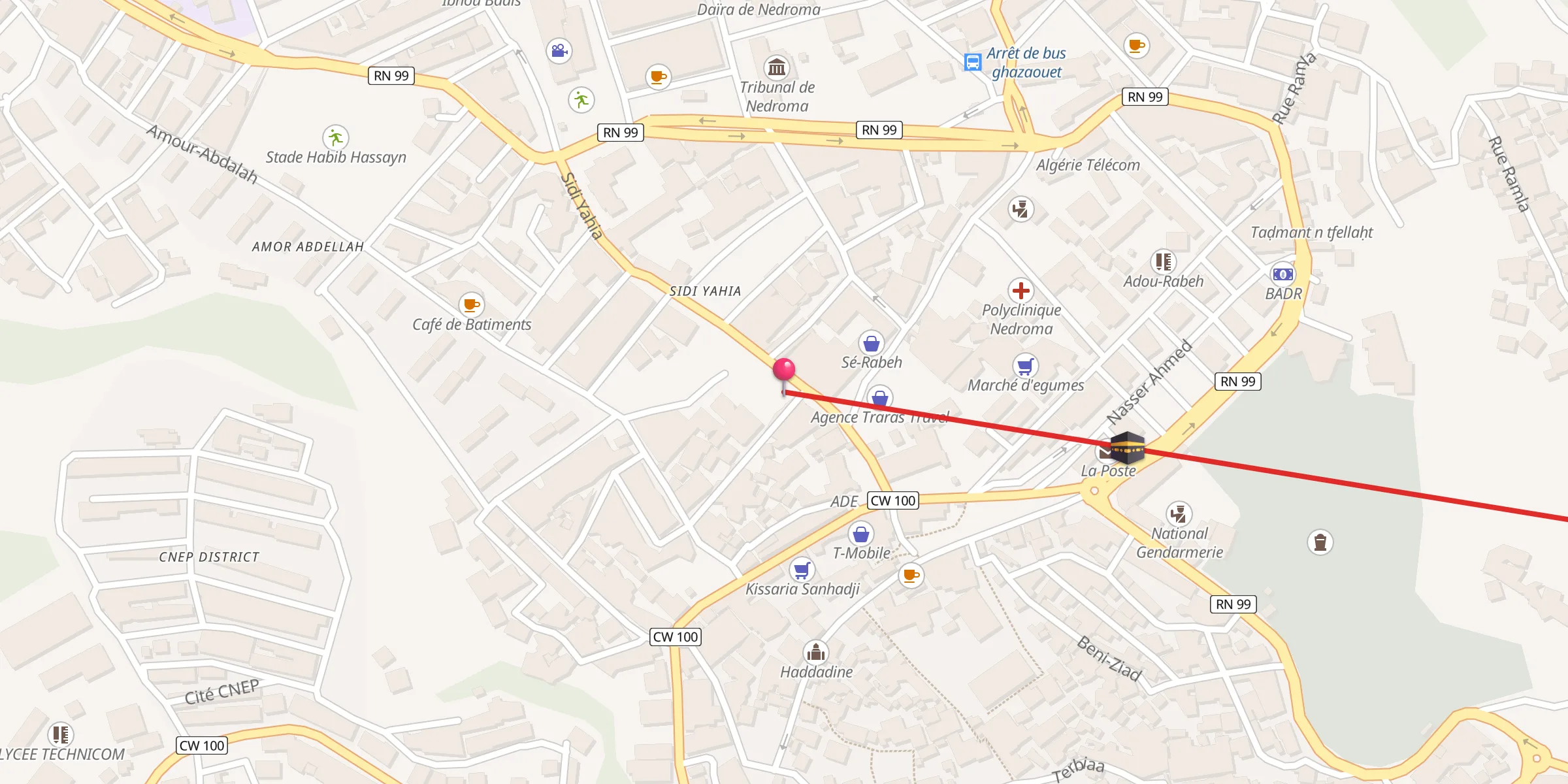 Carte de localisation : Sidi Yahia