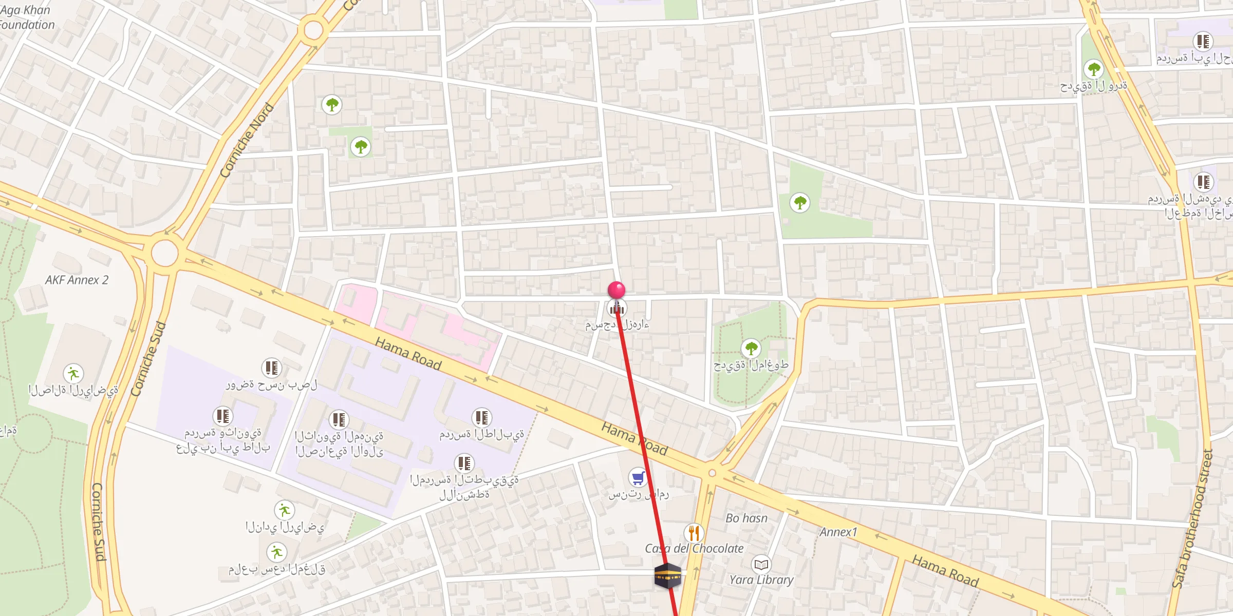 Carte de localisation : مسجد الزهراء