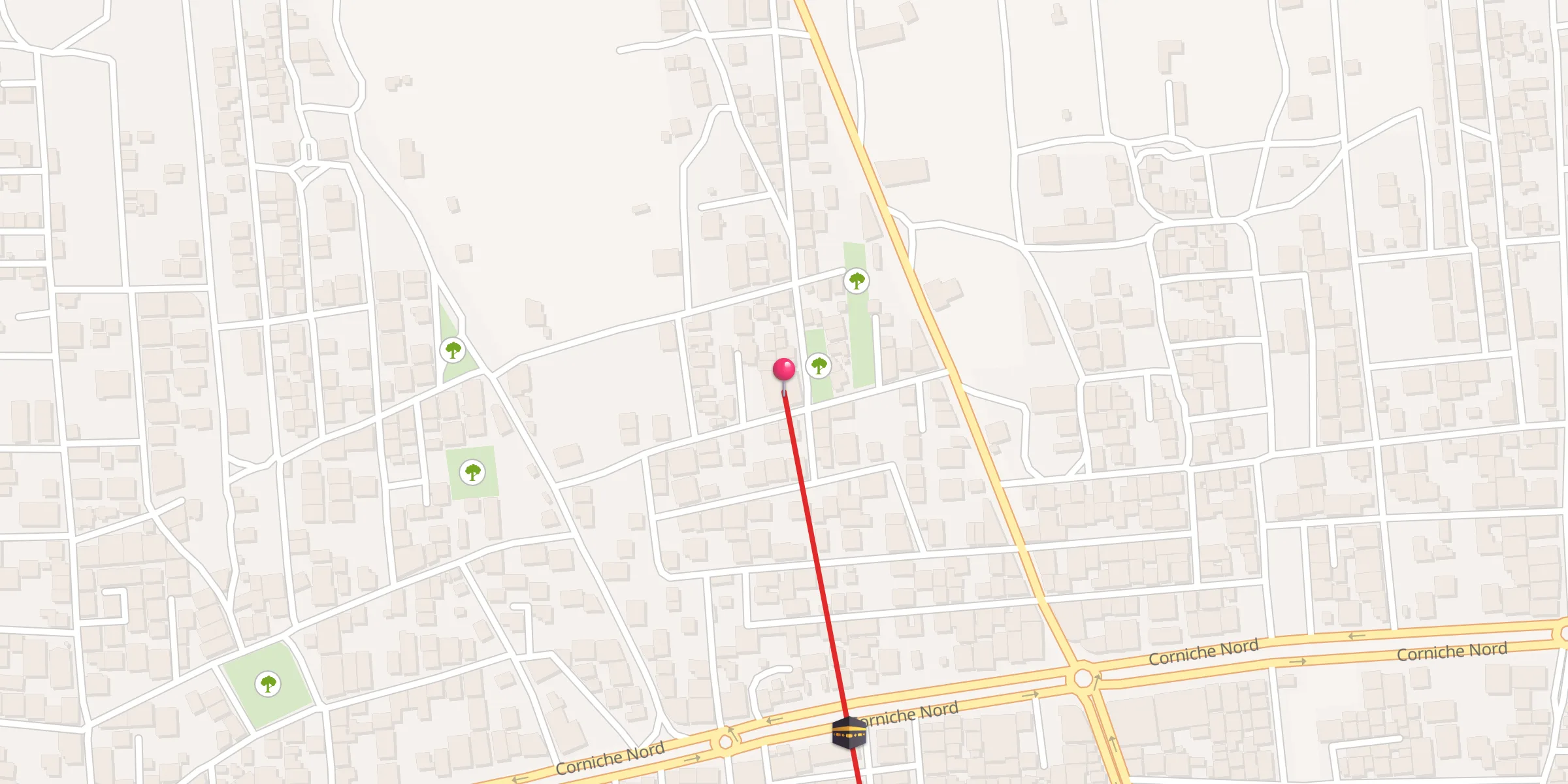 Carte de localisation : جامع عبدالله بن مسعود