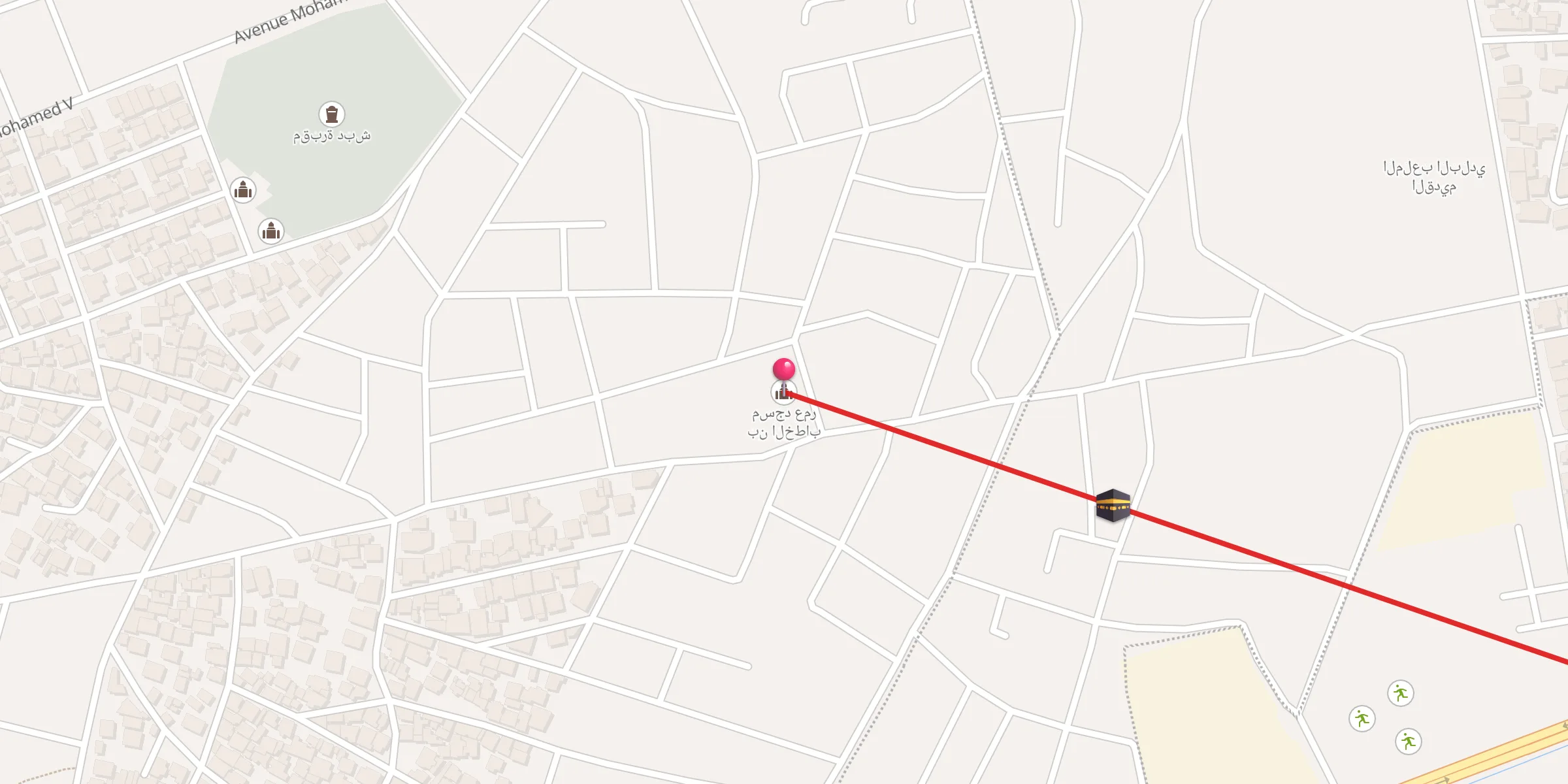 Carte de localisation : مسجد عمر بن الخطاب