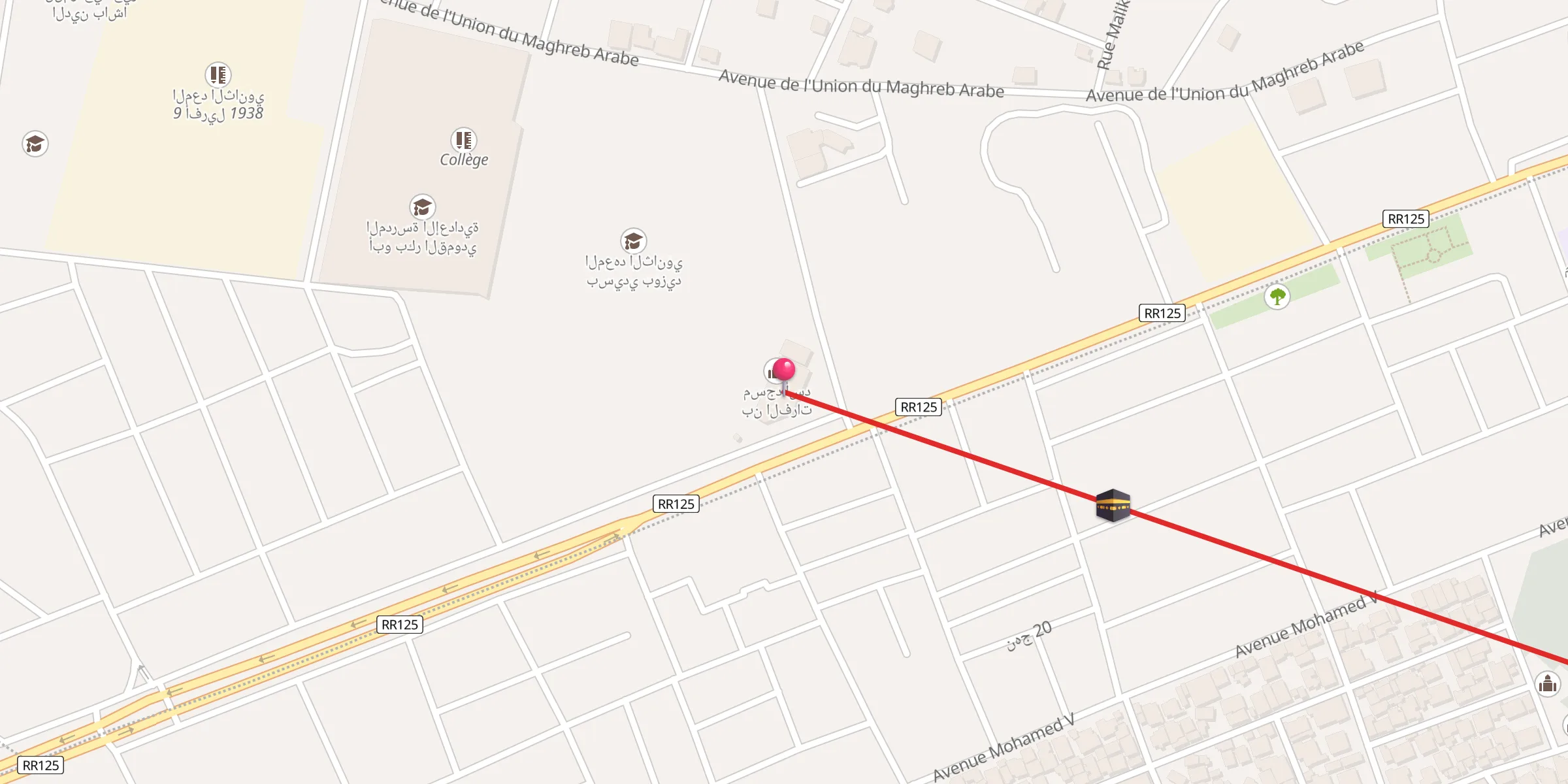 Carte de localisation : مسجد أسد بن الفرات