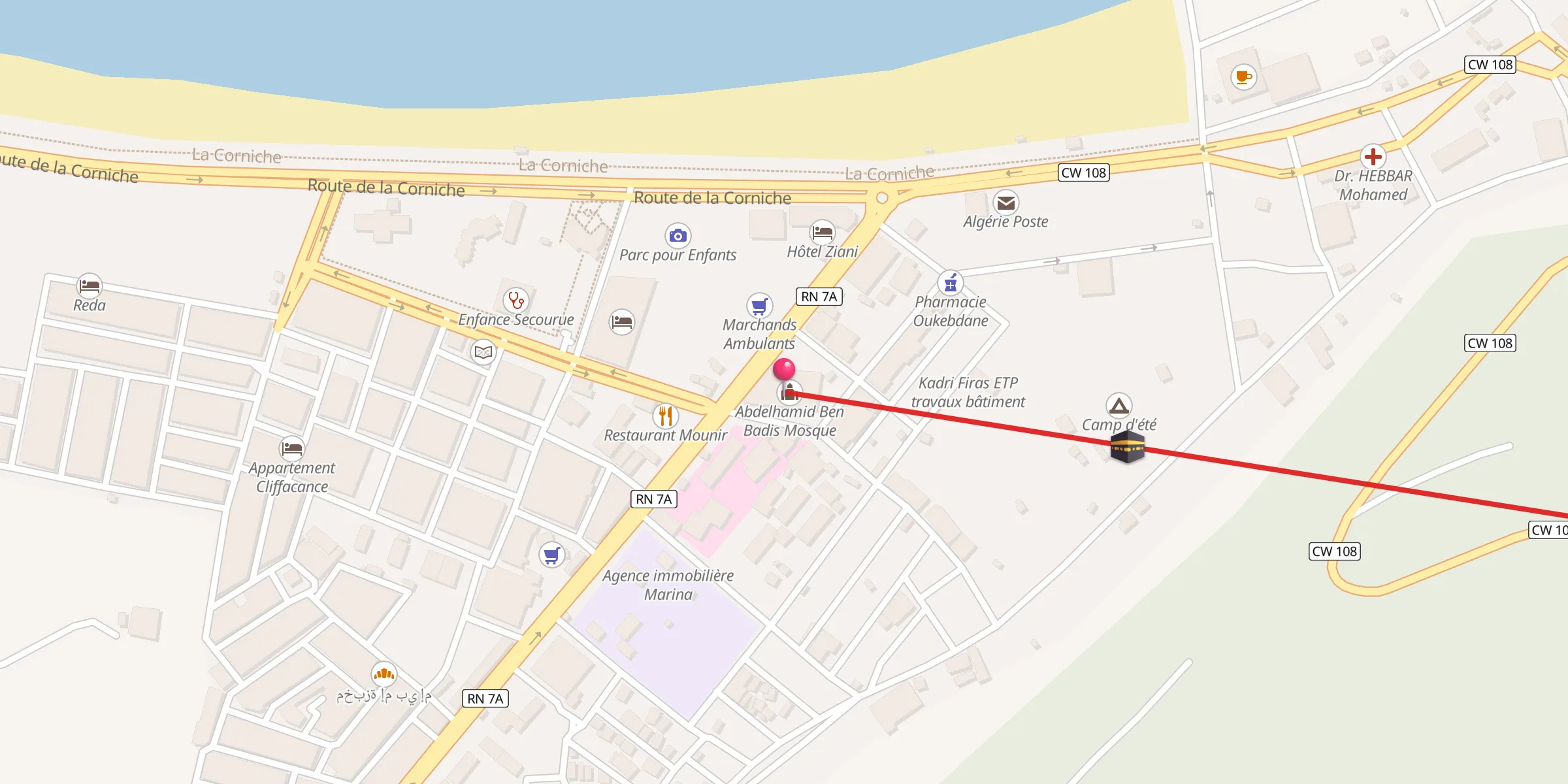 Carte de localisation : مسجد عبد الحميد بن باديس