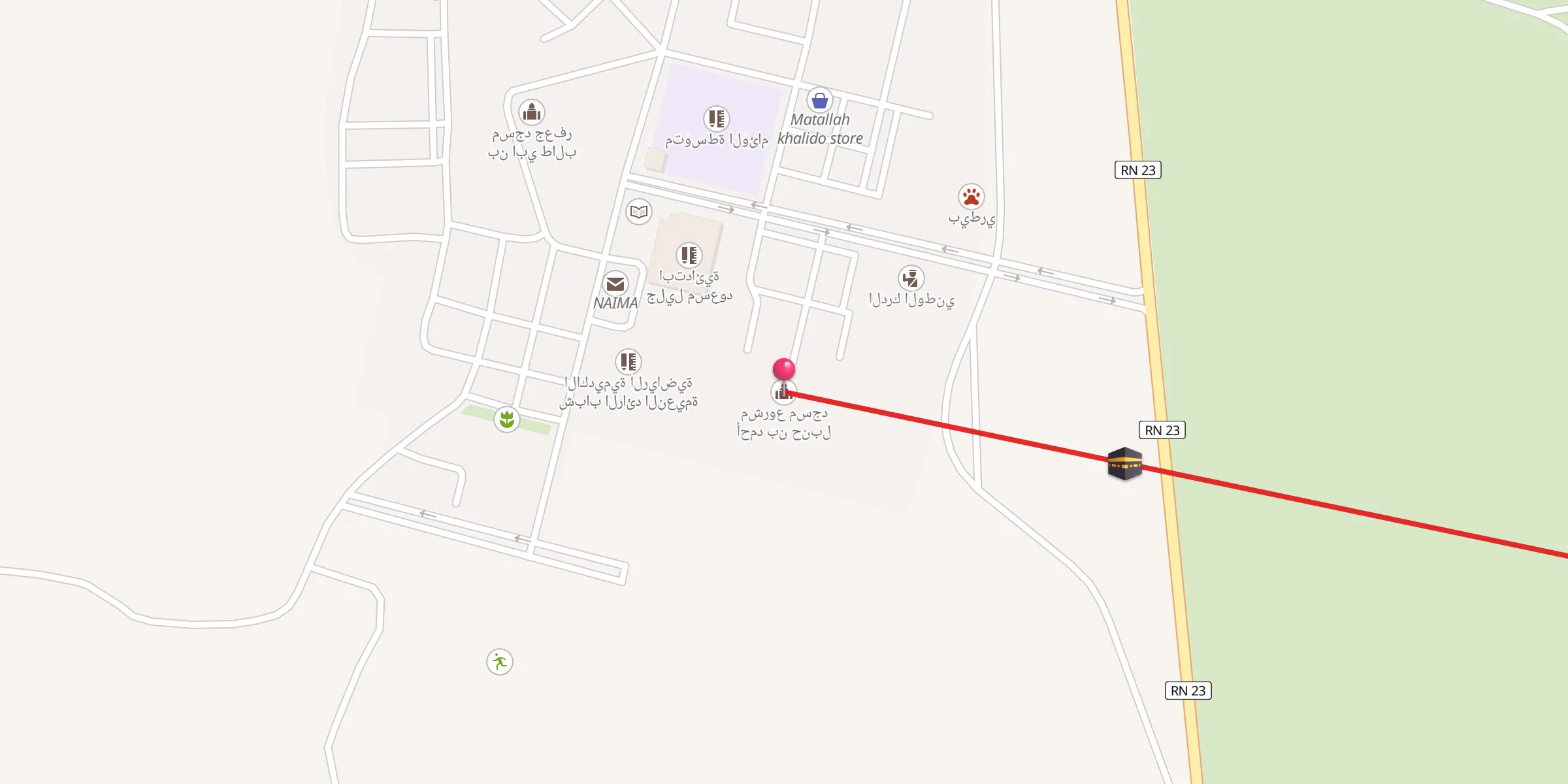 Carte de localisation : مشروع مسجد أحمد بن حنبل