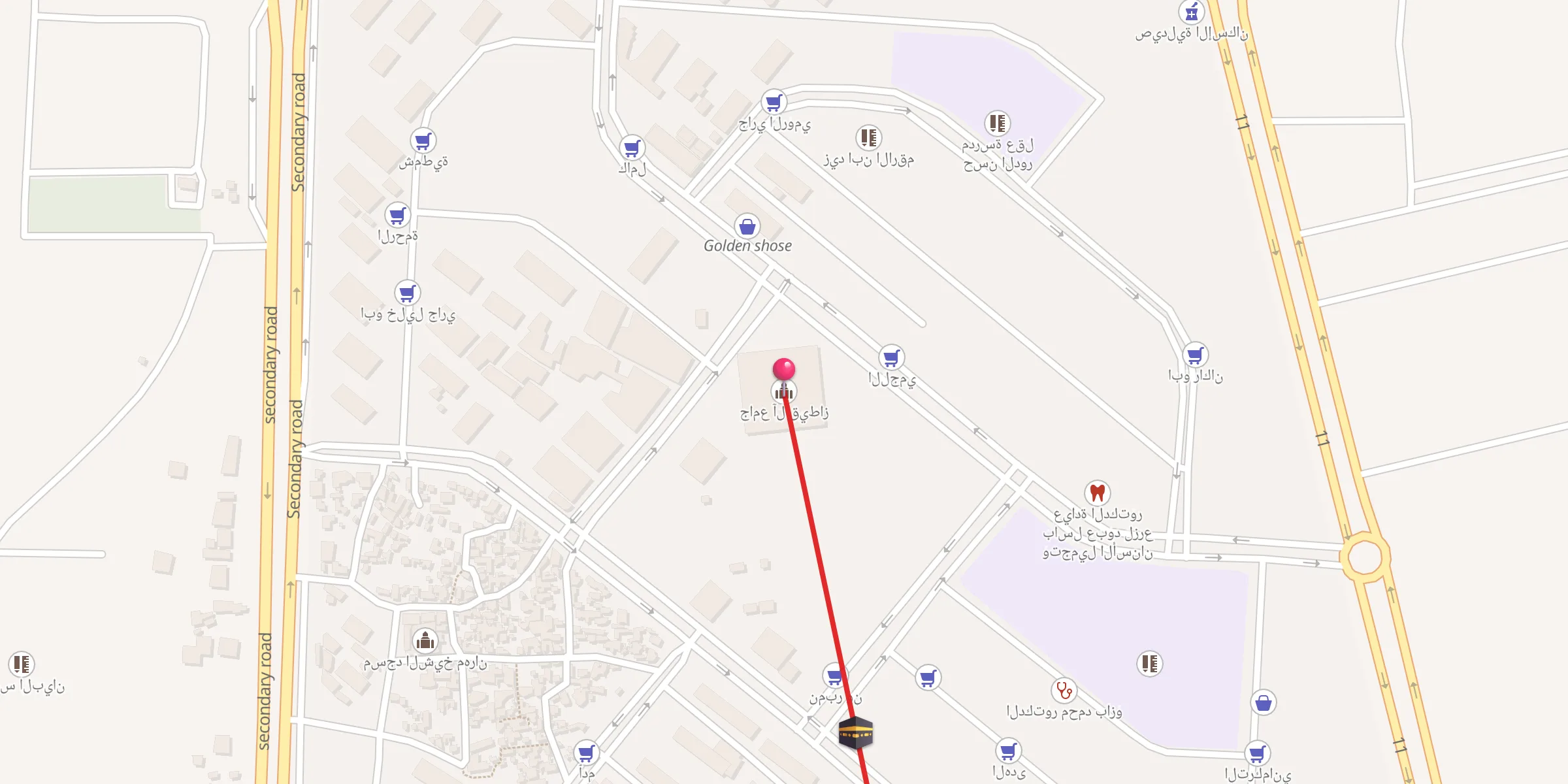Carte de localisation : جامع آل قيطاز