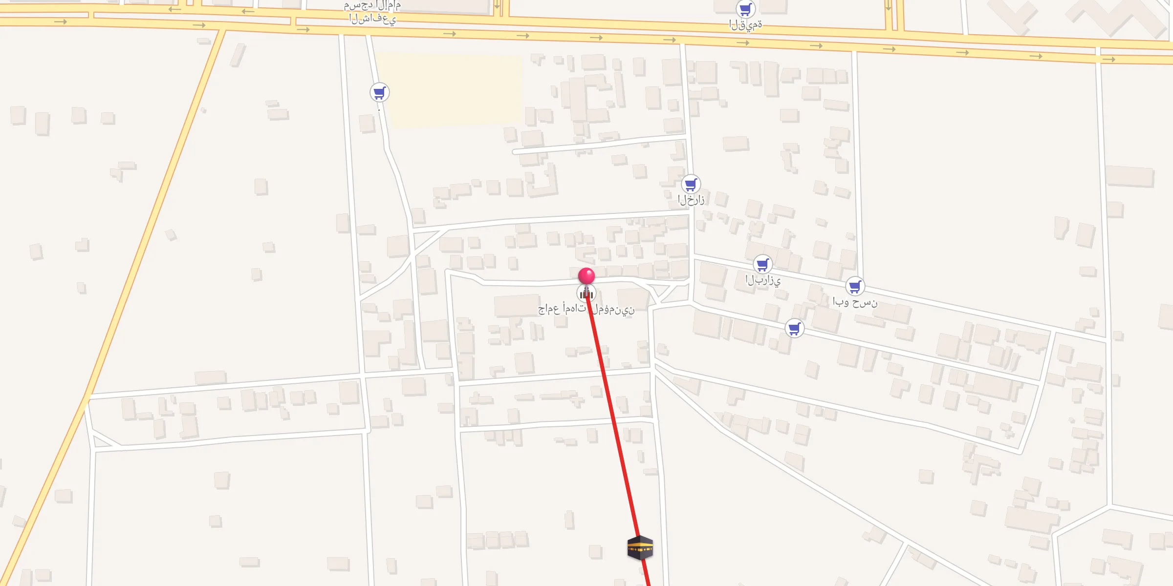 Carte de localisation : جامع أمهات المؤمنين