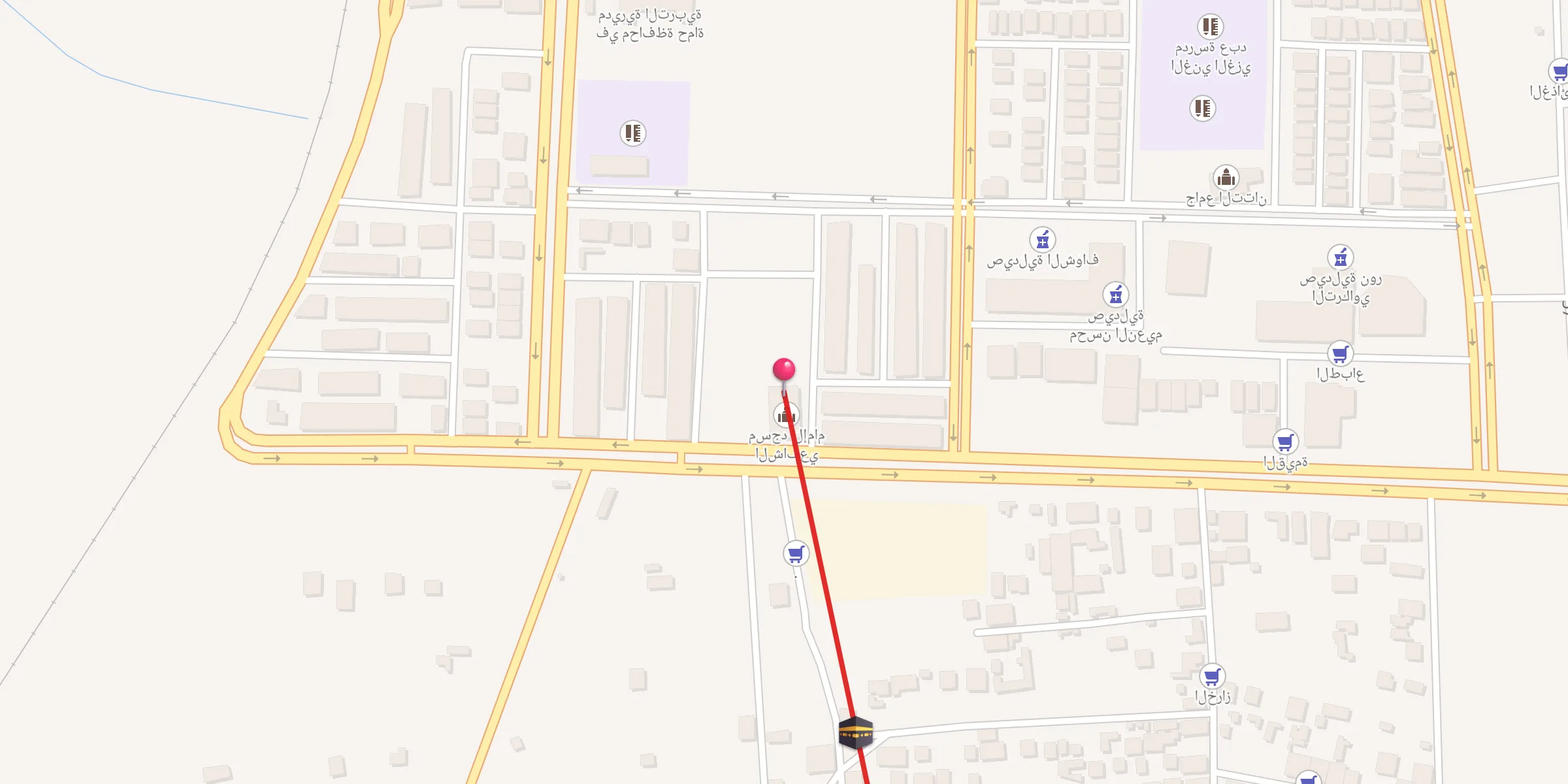 Carte de localisation : جامع الإمام الشافعي