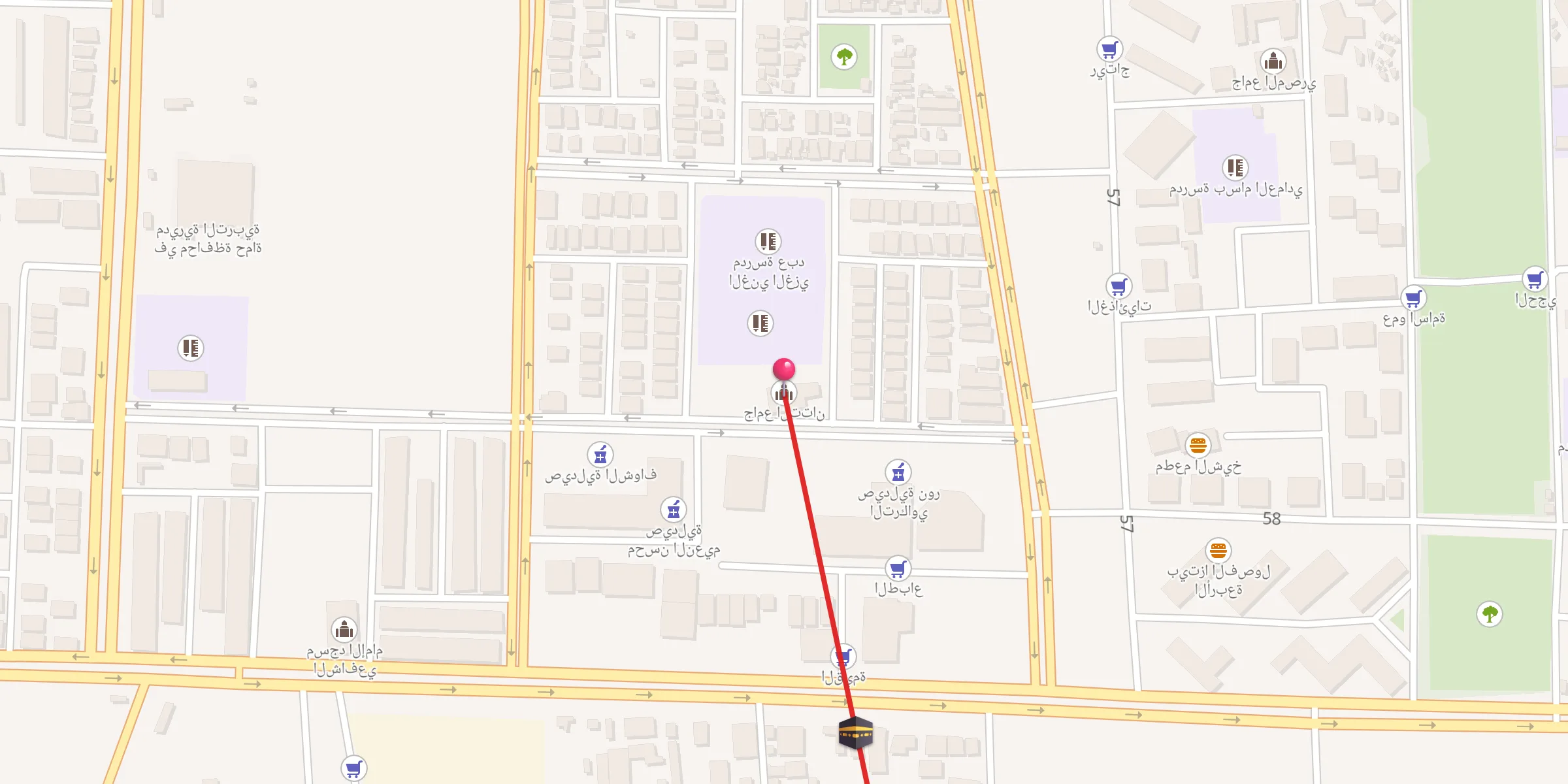 Carte de localisation : جامع التتان