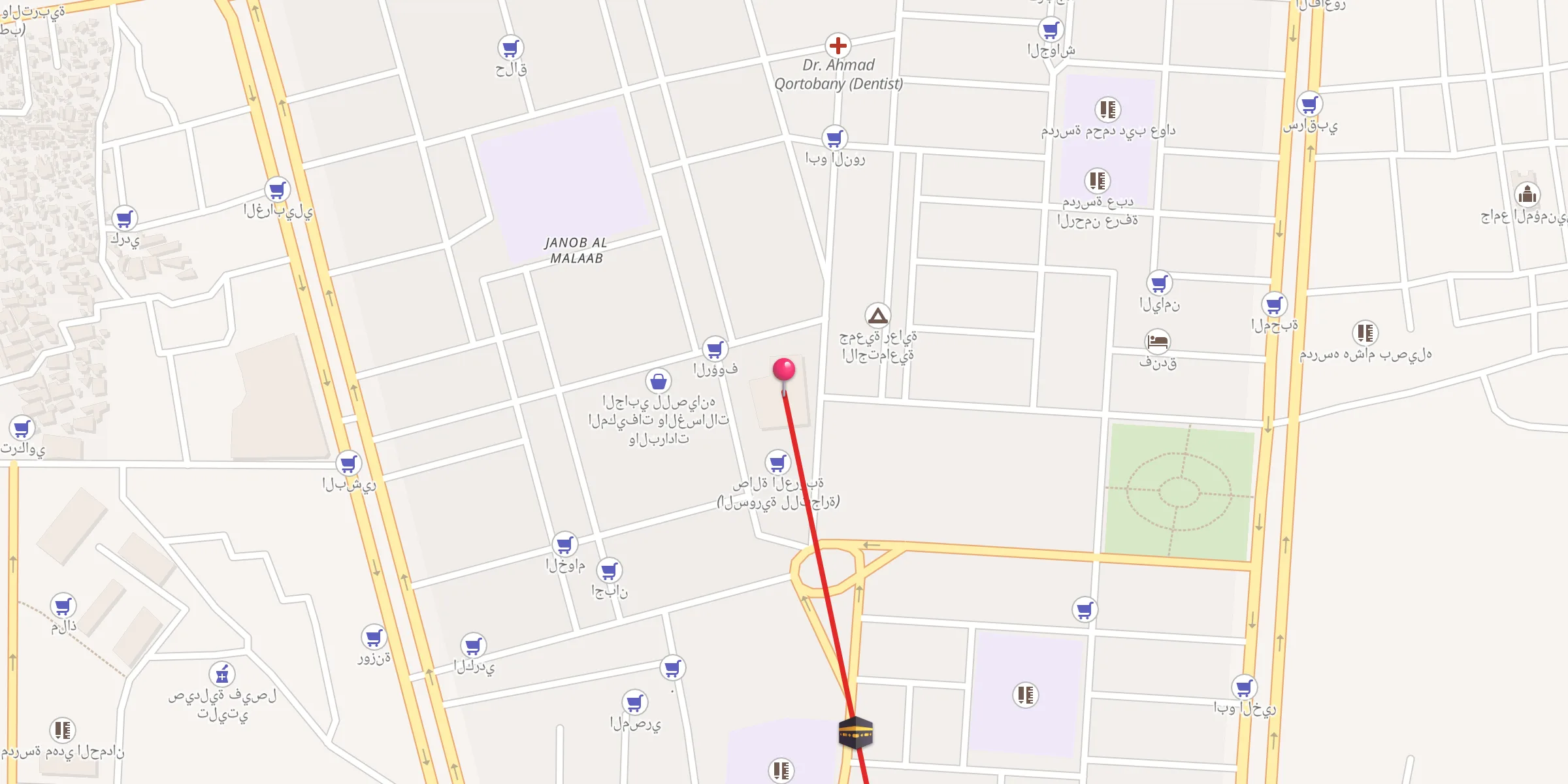 Carte de localisation : Salah Addin Mosque مسجد صلاح الدين
