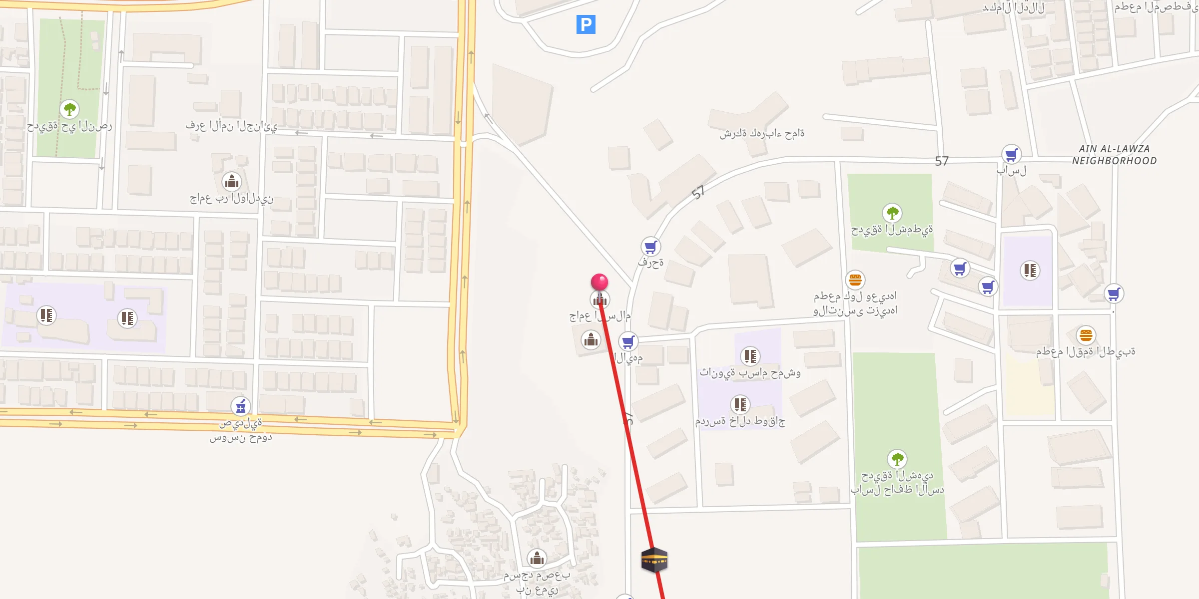 Carte de localisation : جامع السلام