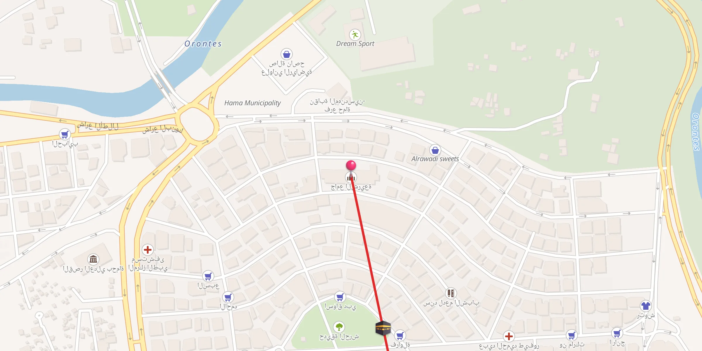 Carte de localisation : جامع الشريعة