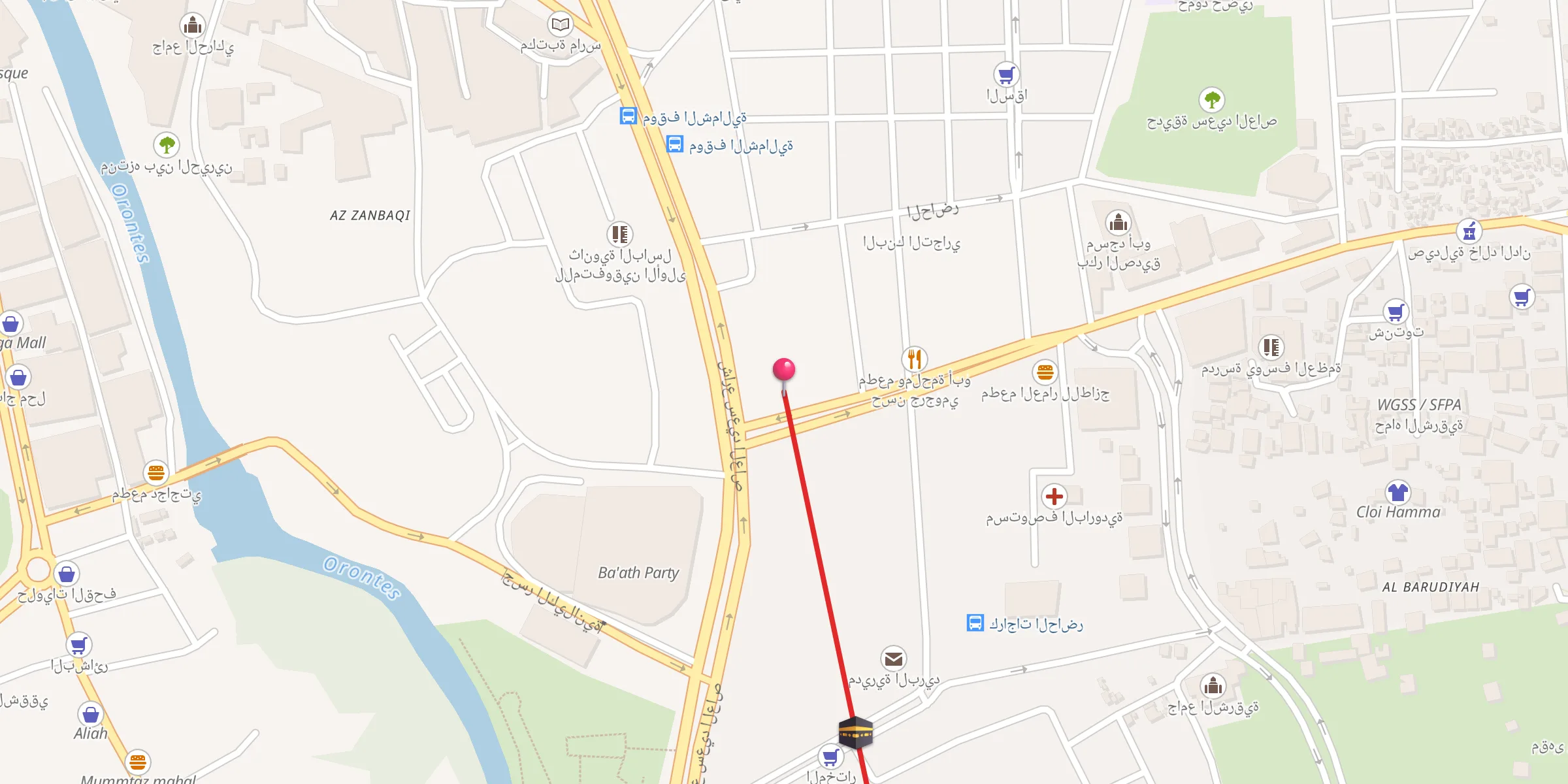 Carte de localisation : جامع الأفندي