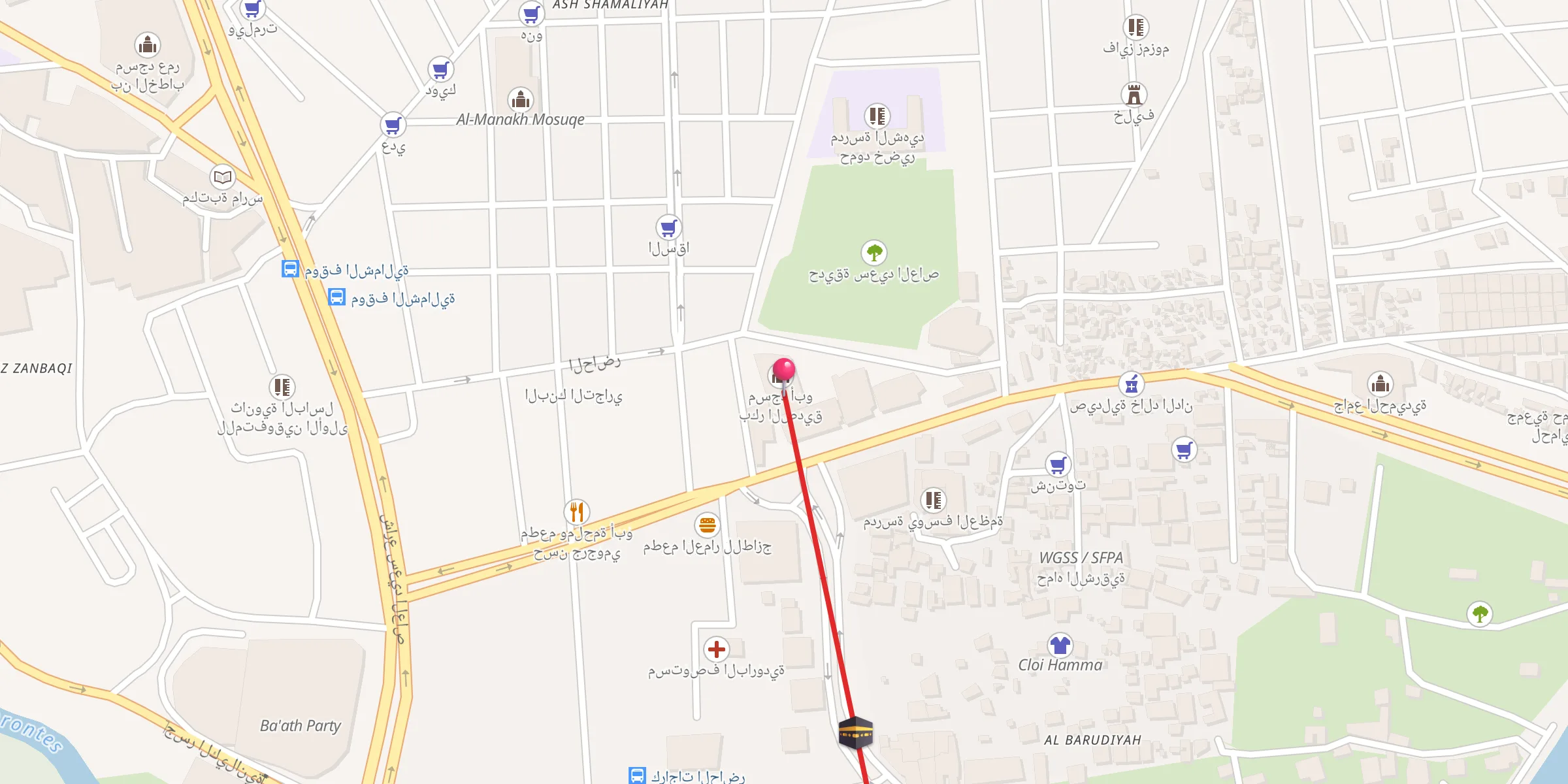 Carte de localisation : جامع أبو بكر
