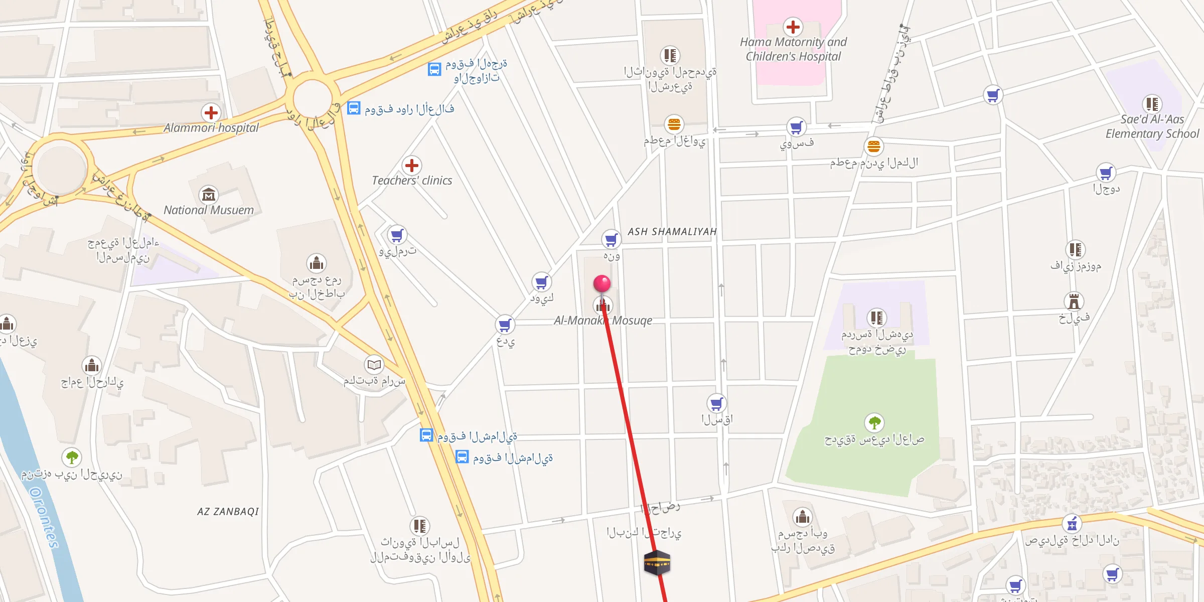 Carte de localisation : جامع المناخ