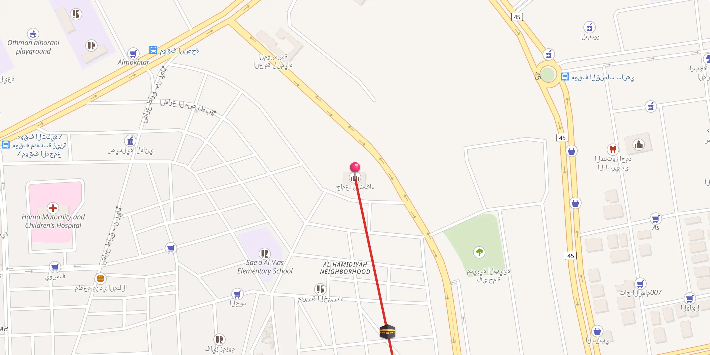 Carte de localisation : جامع الشفاء