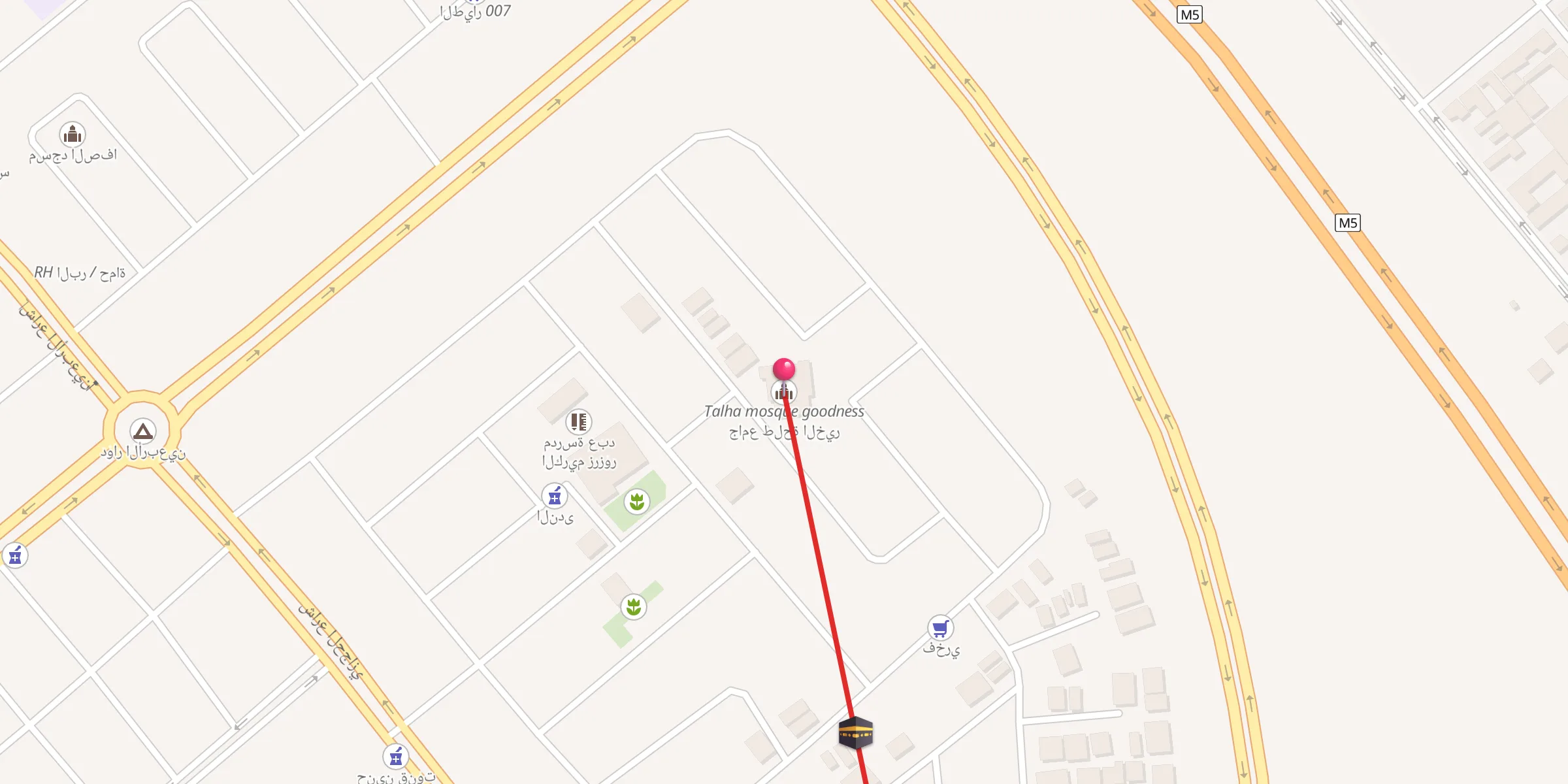 Carte de localisation : Talha mosque goodness جامع طلحة الخير