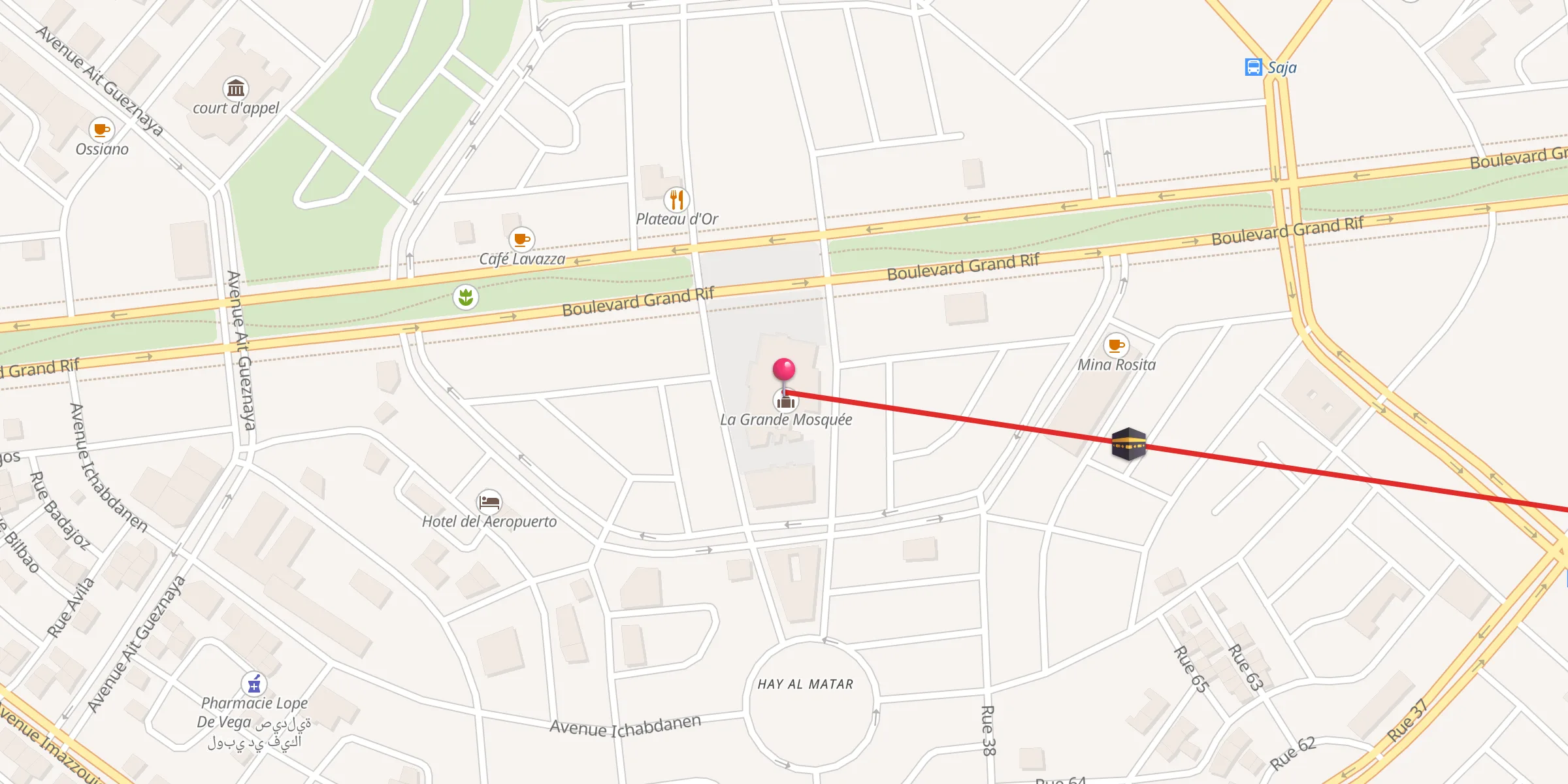 Carte de localisation : La Grande Mosquée