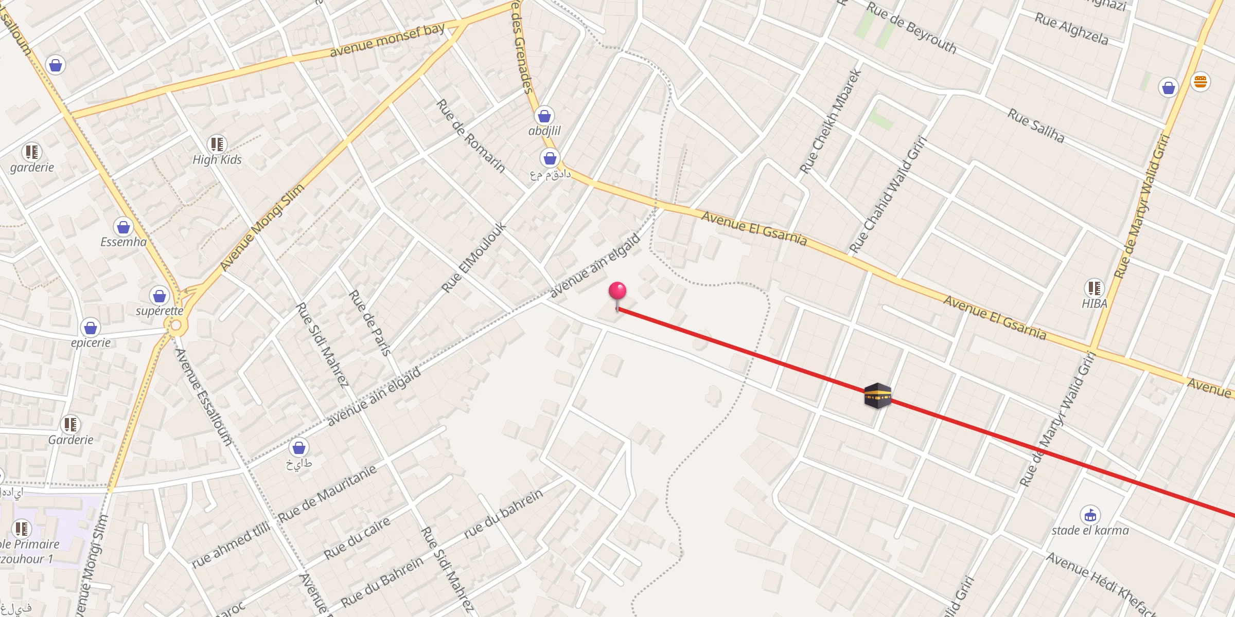 Carte de localisation : جامع أنس