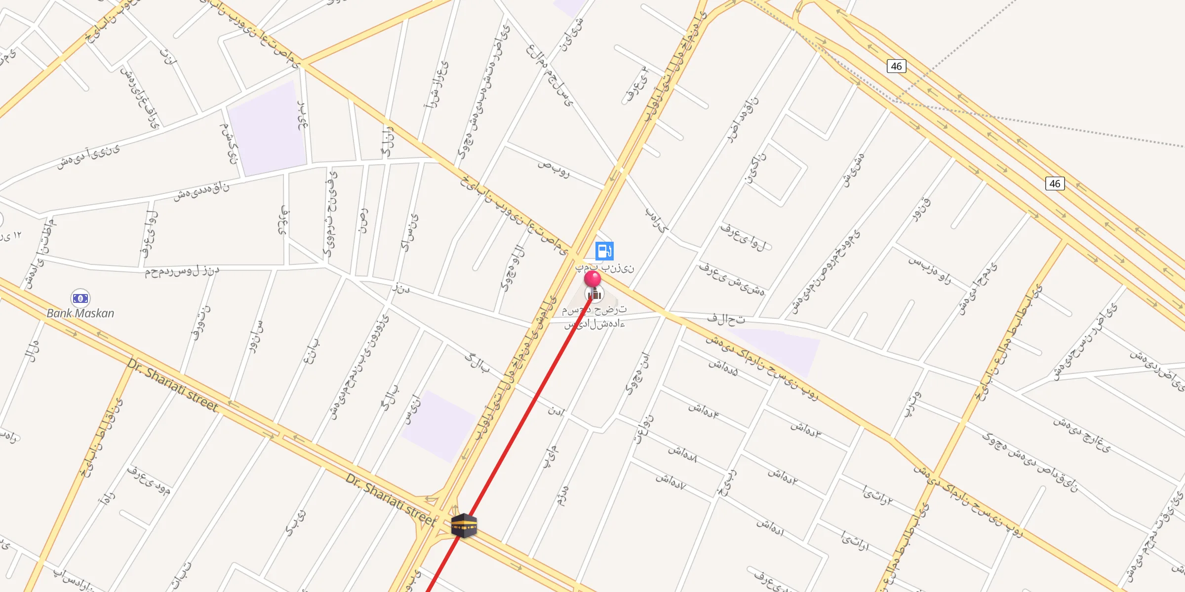 Carte de localisation : مسجد حضرت سیدالشهداء