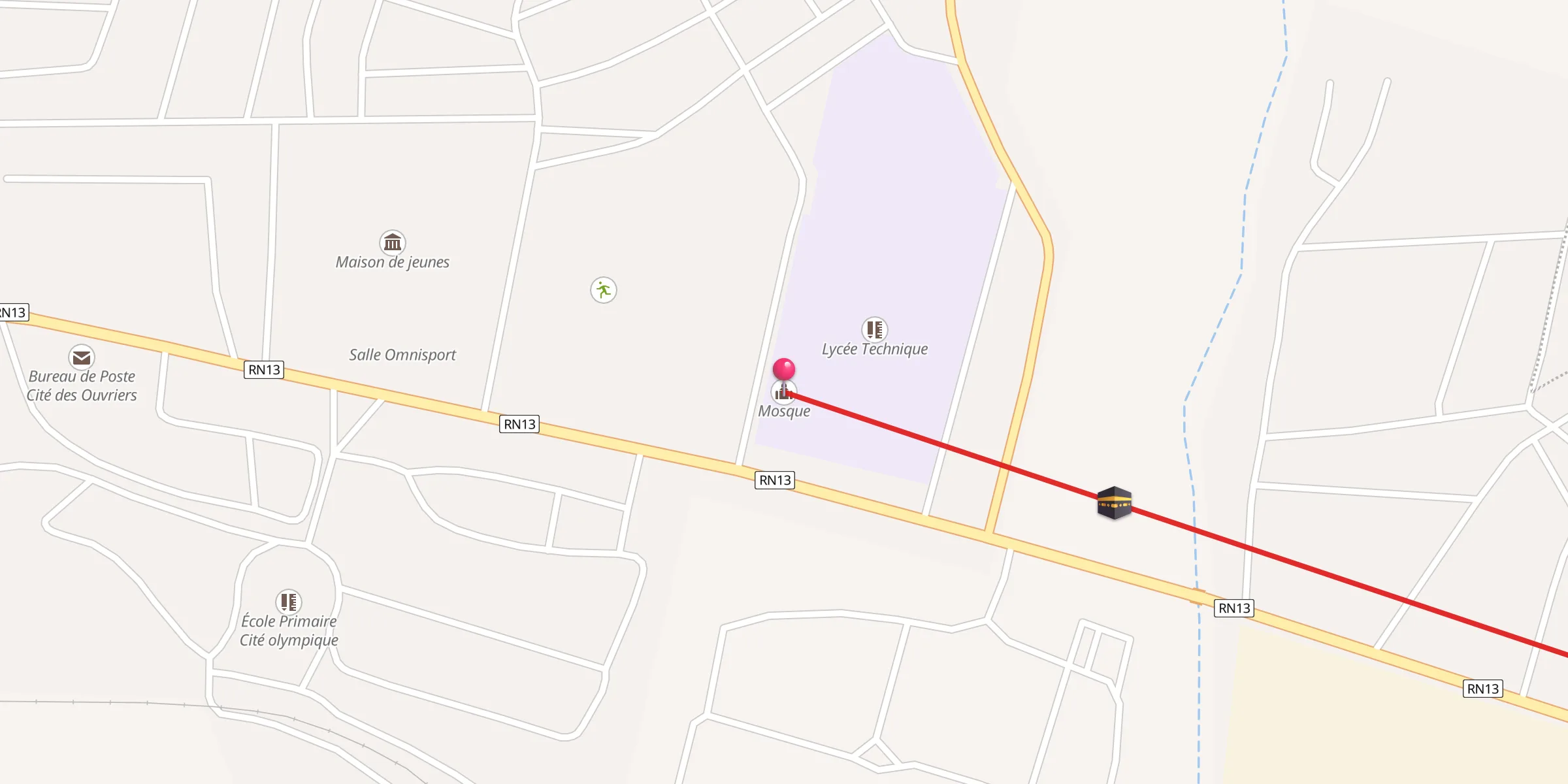 Carte de localisation : جامع الفلاح