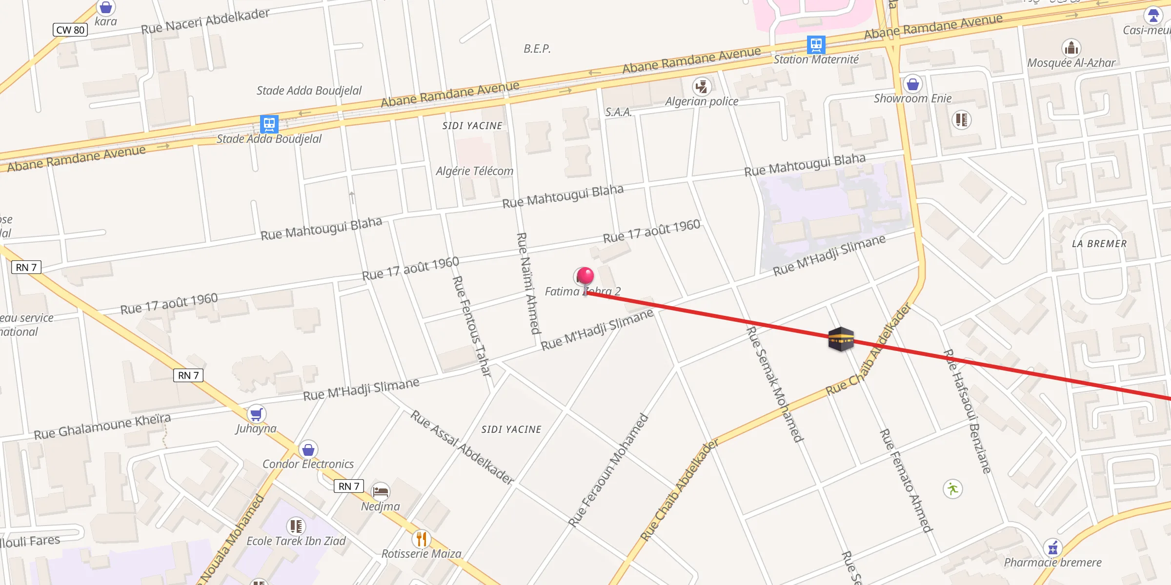 Carte de localisation : Fatima Zohra 2