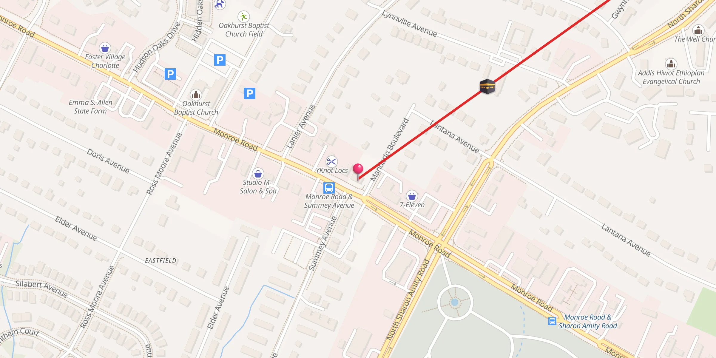 Carte de localisation : Al Zahra Islamic Center of Charlotte