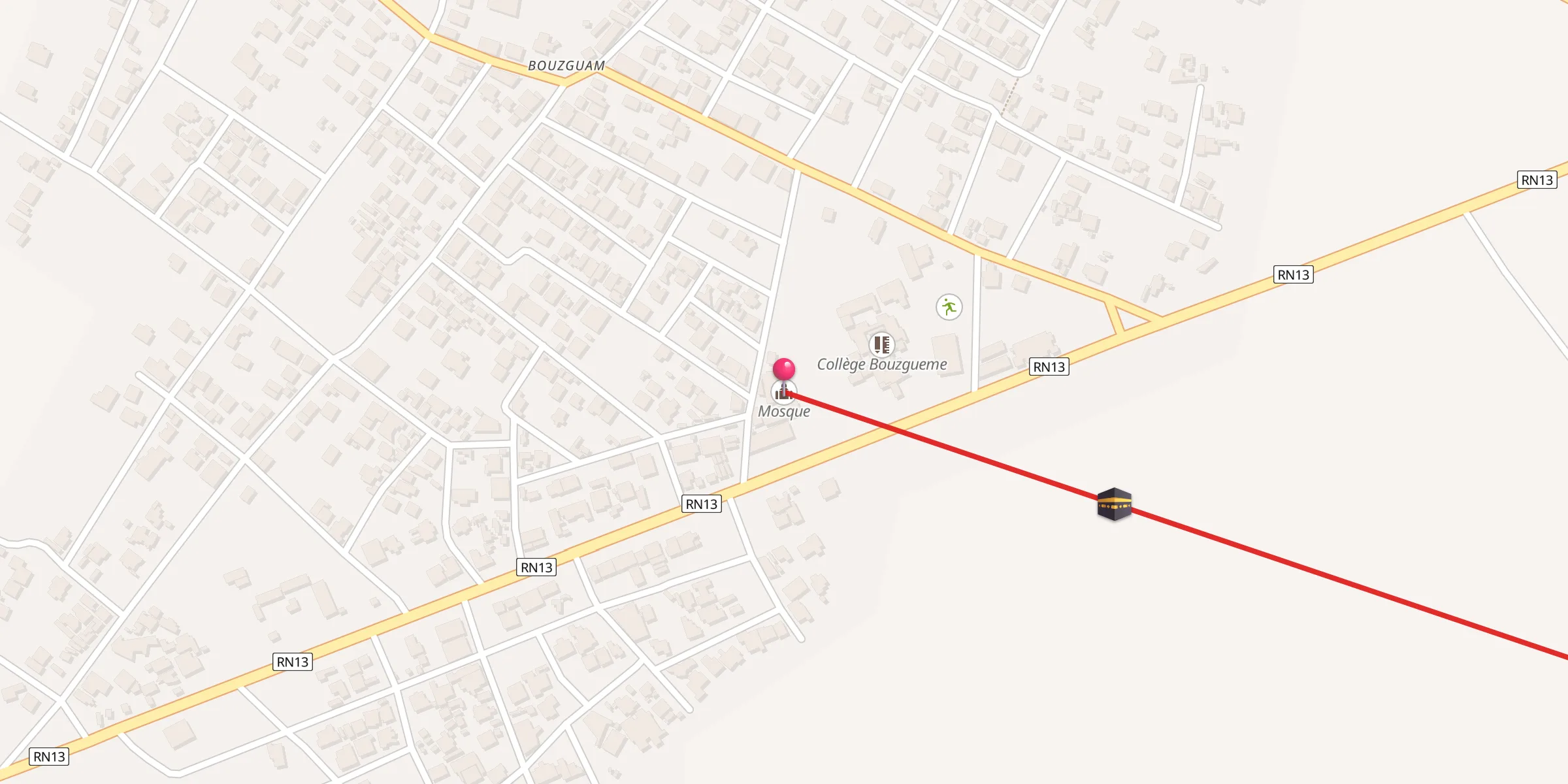 Carte de localisation : Mosquée Bouzgueme