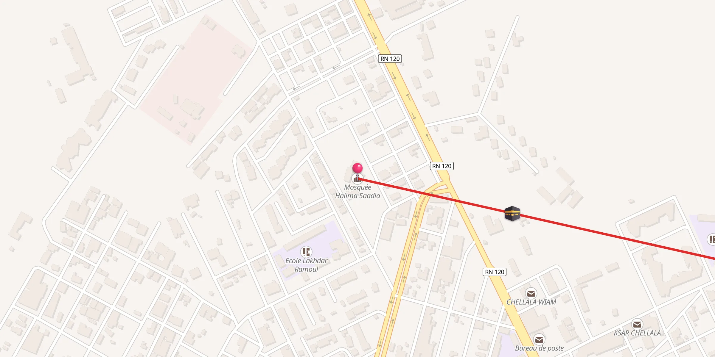 Carte de localisation : Mosquée Halima Saadia