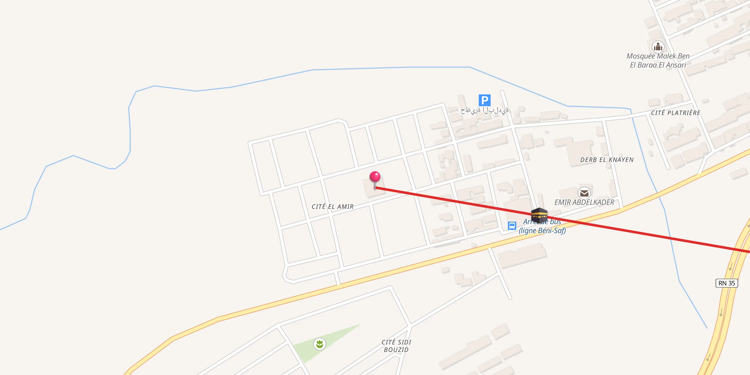 Carte de localisation : Mosquée Emir Abdelkader