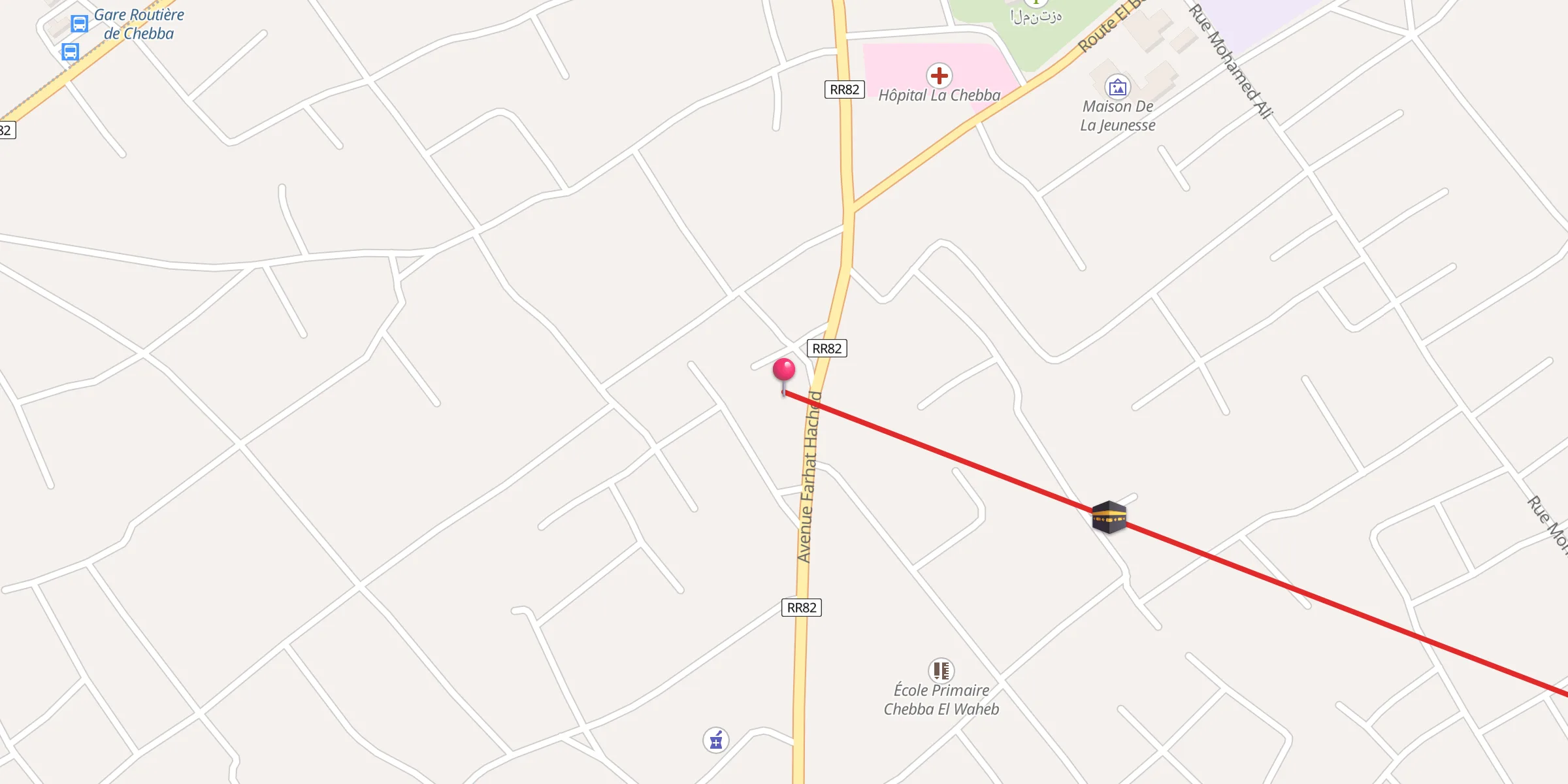 Carte de localisation : جامع الوهاب
