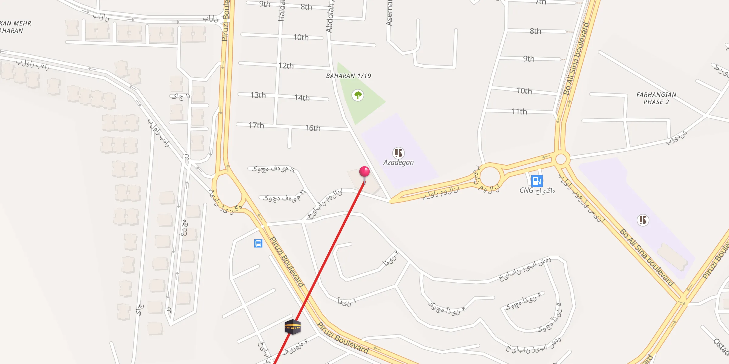 Carte de localisation : مسجد جامع نور