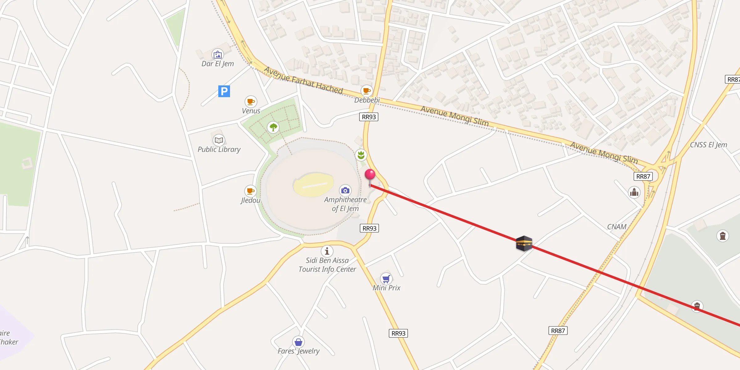 Carte de localisation : Al Qsar Mosque