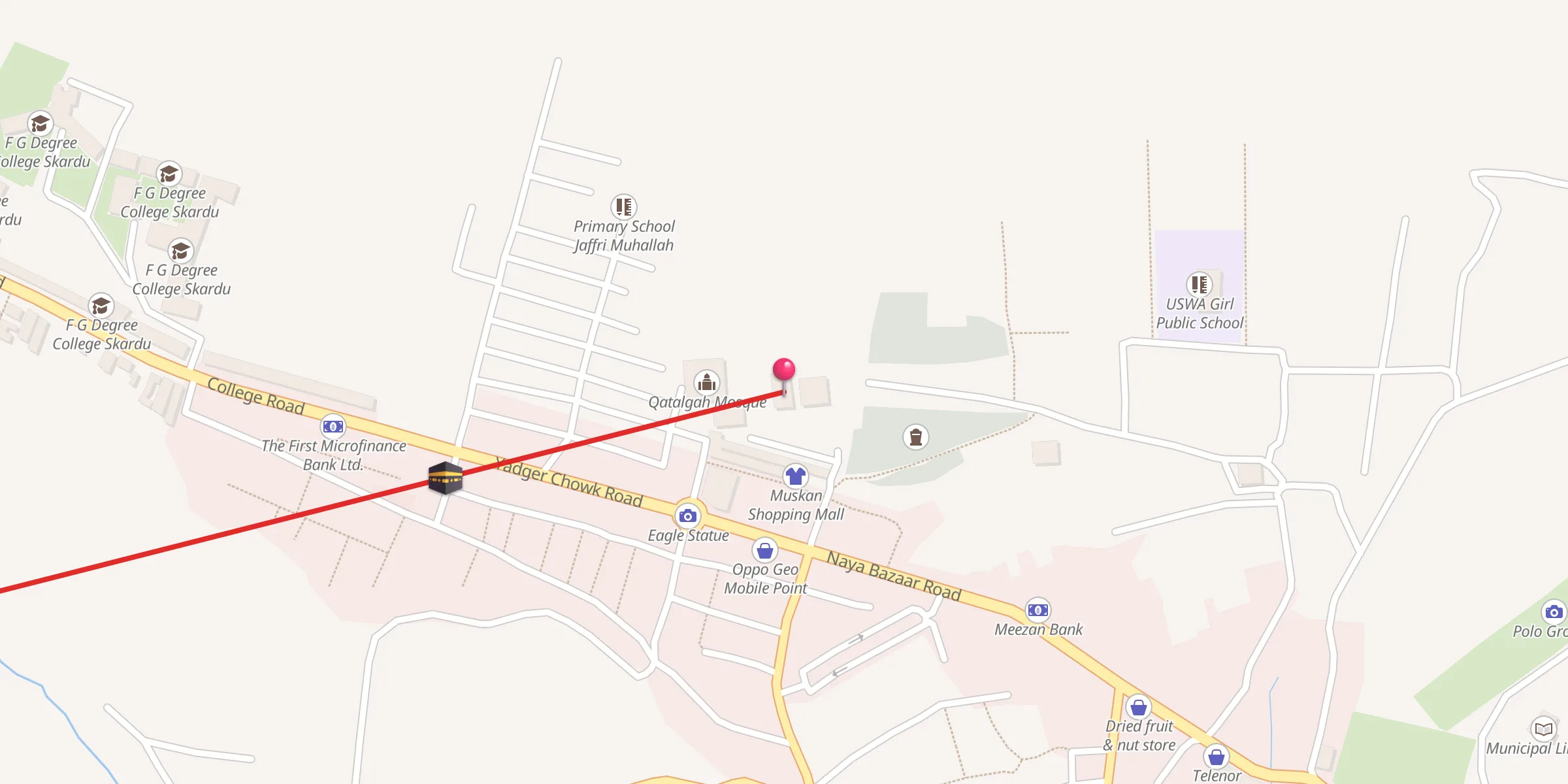 Carte de localisation : قتل گاہ مسجد