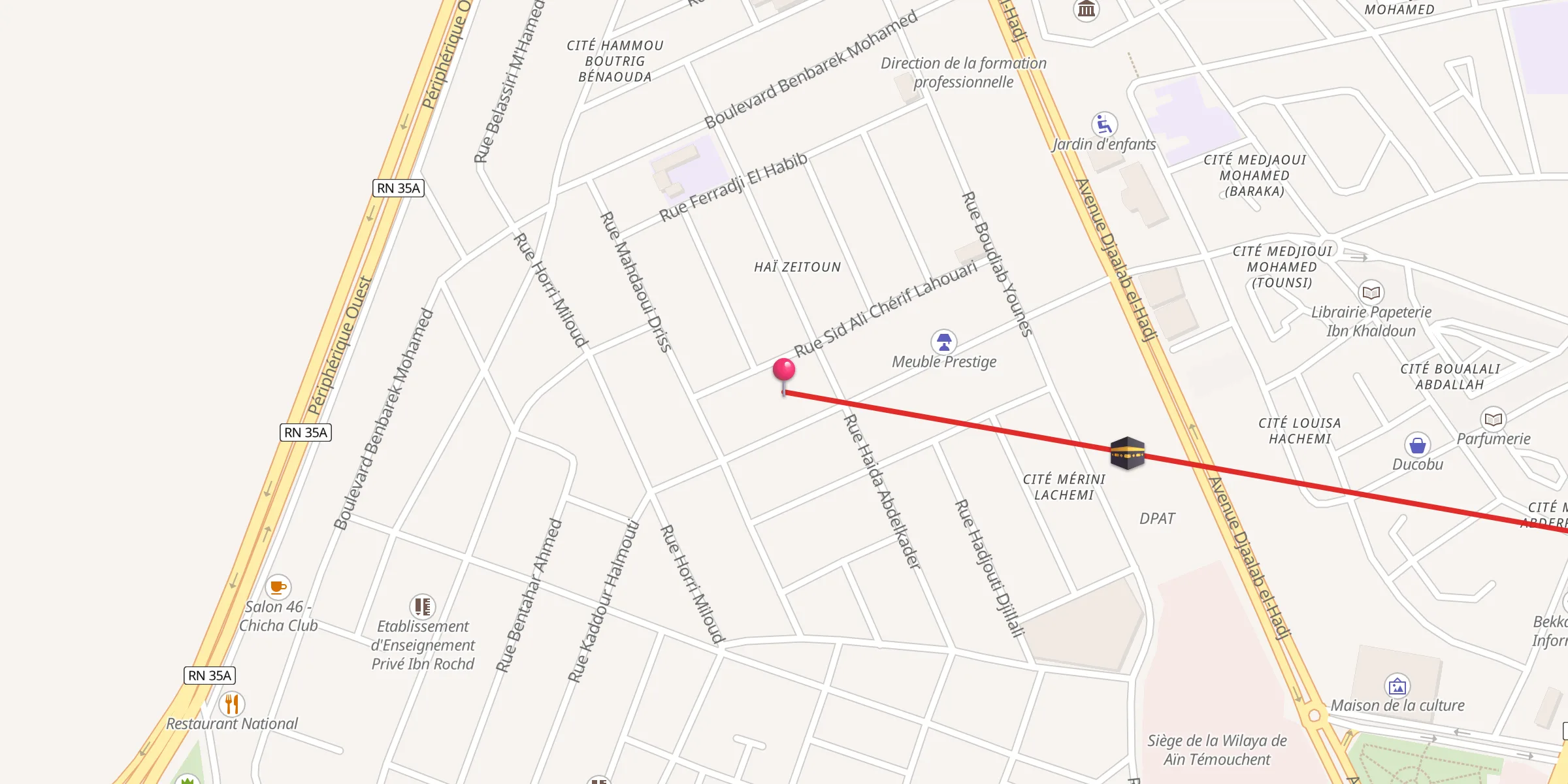 Carte de localisation : Mosquée Oussama Ibn Zeïd