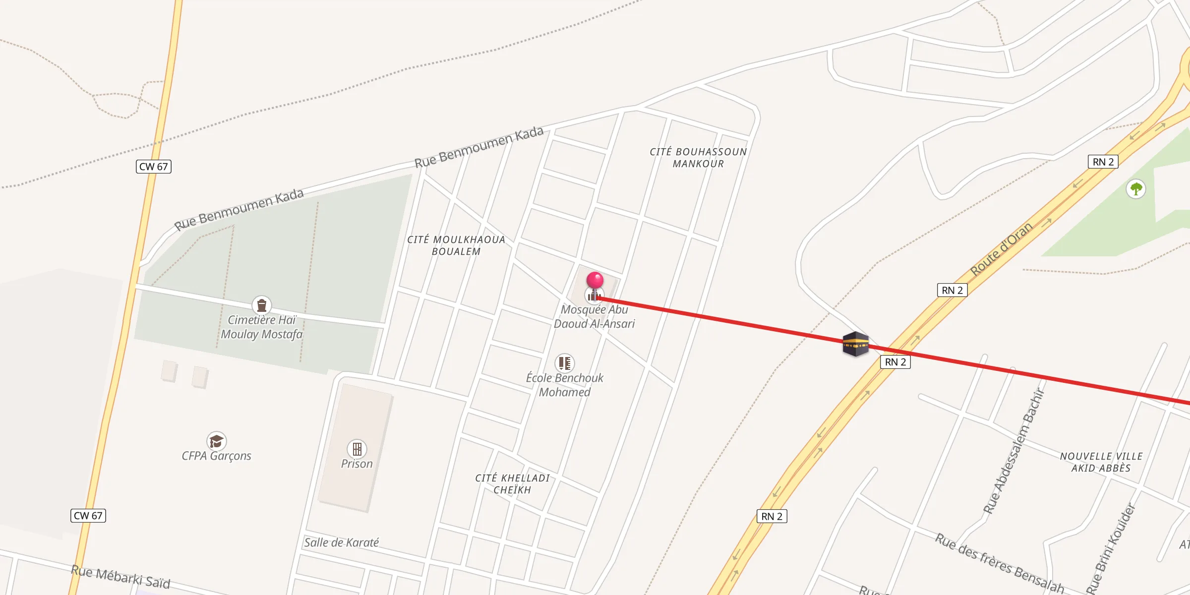 Carte de localisation : Mosquée Abu Daoud Al-Ansari