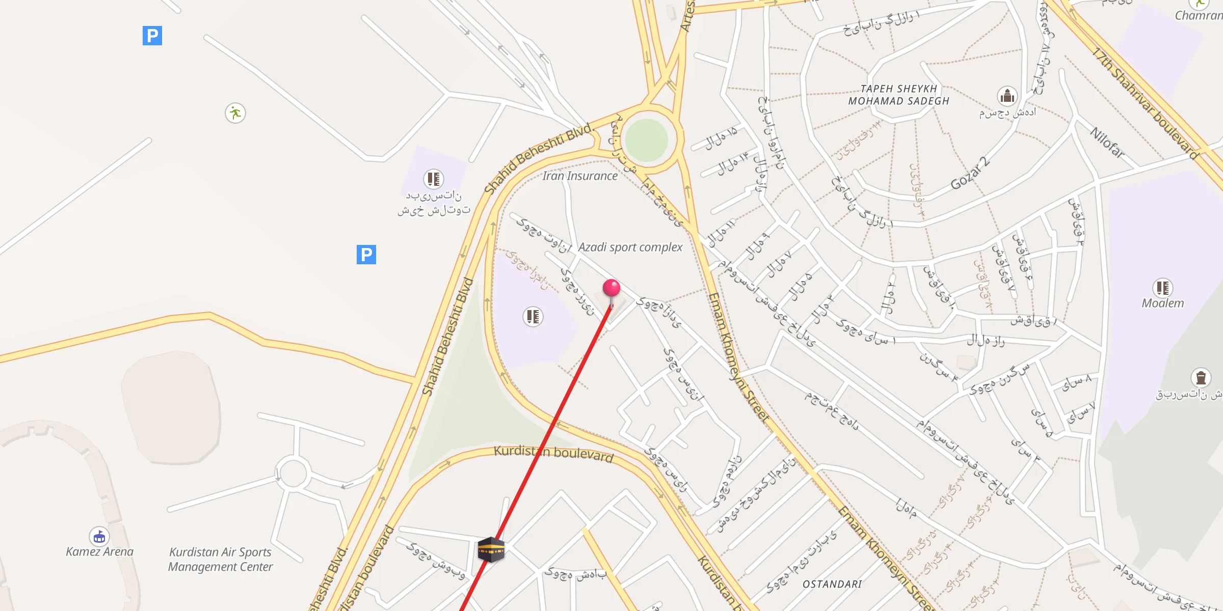Carte de localisation : مسجد اصل۴