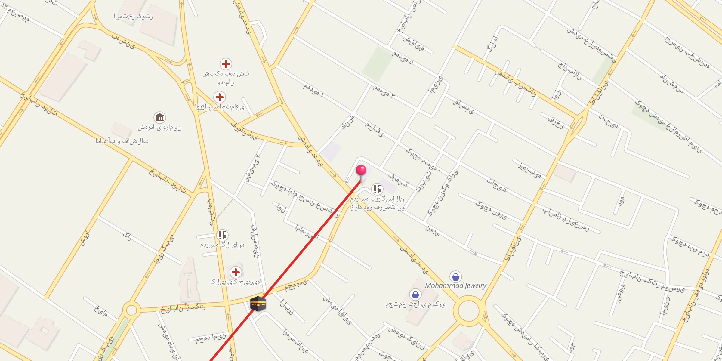 Carte de localisation : امامزاده کوکب الدین