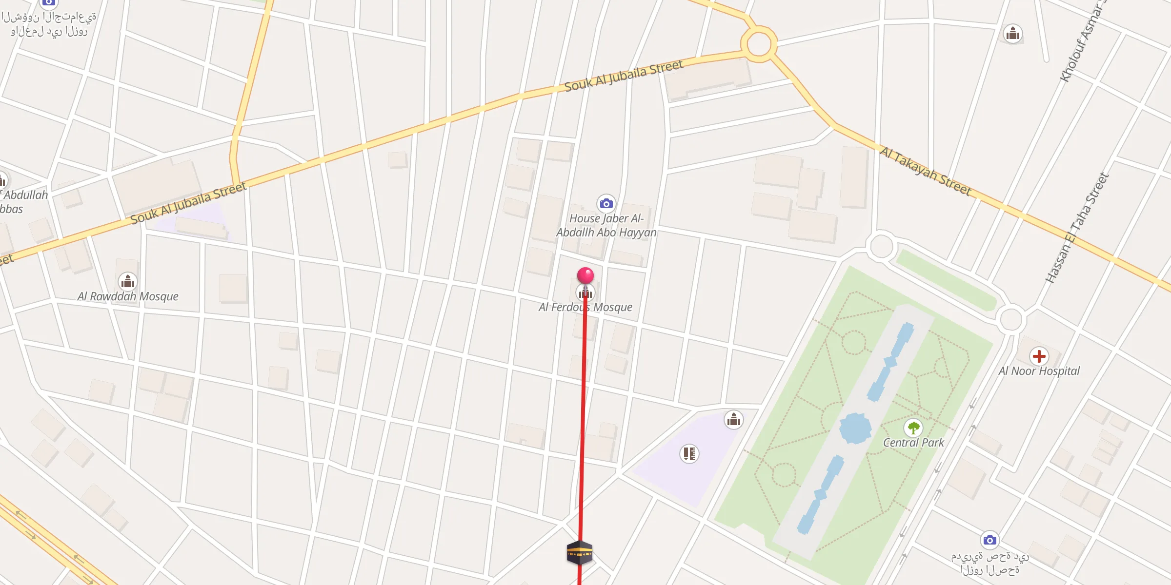 Carte de localisation : جامع الفردوس