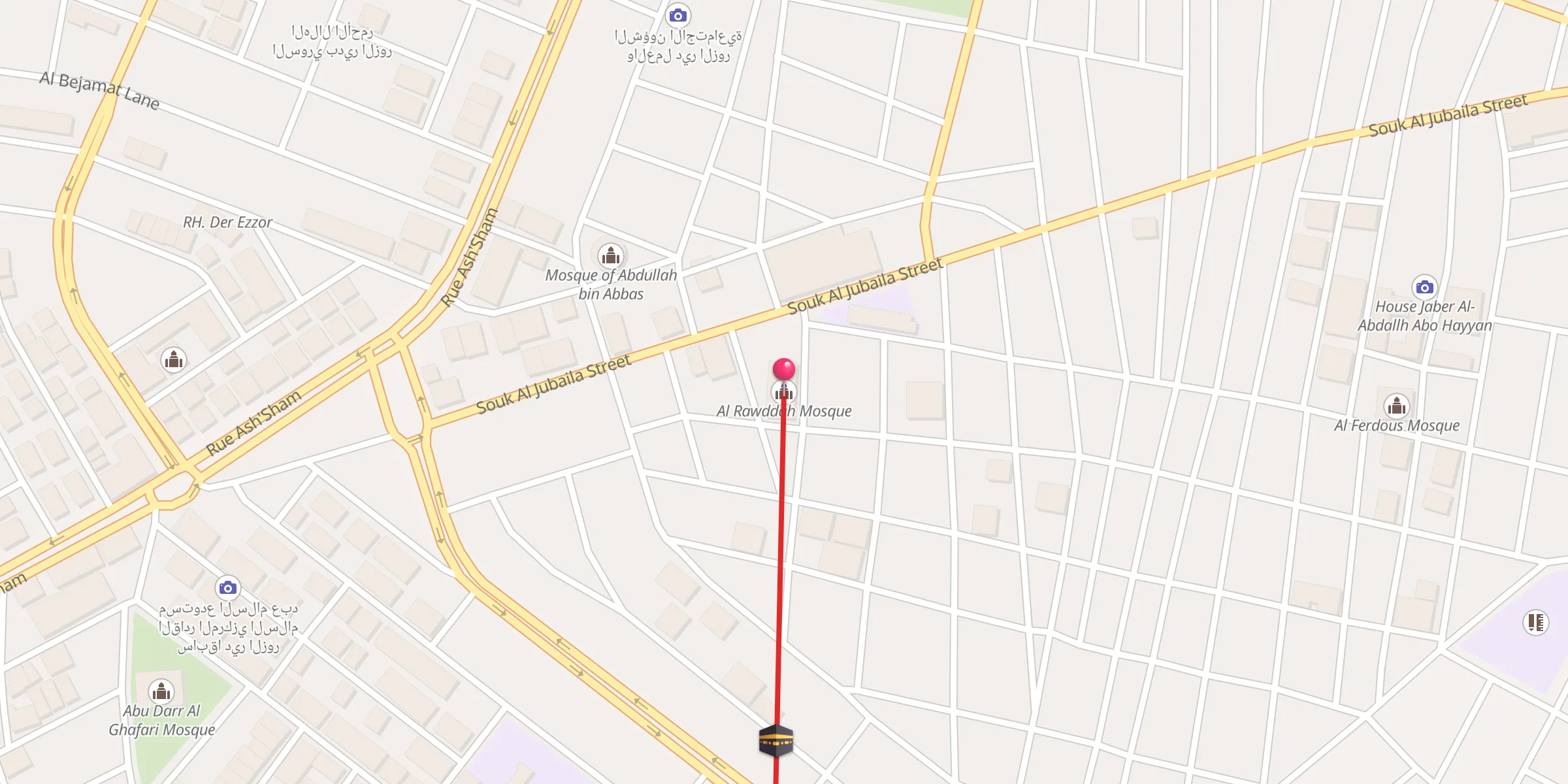Carte de localisation : جامع الروضة