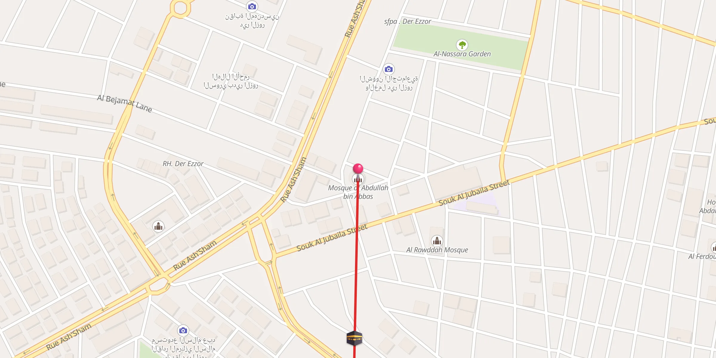 Carte de localisation : جامع عبدالله بن عباس