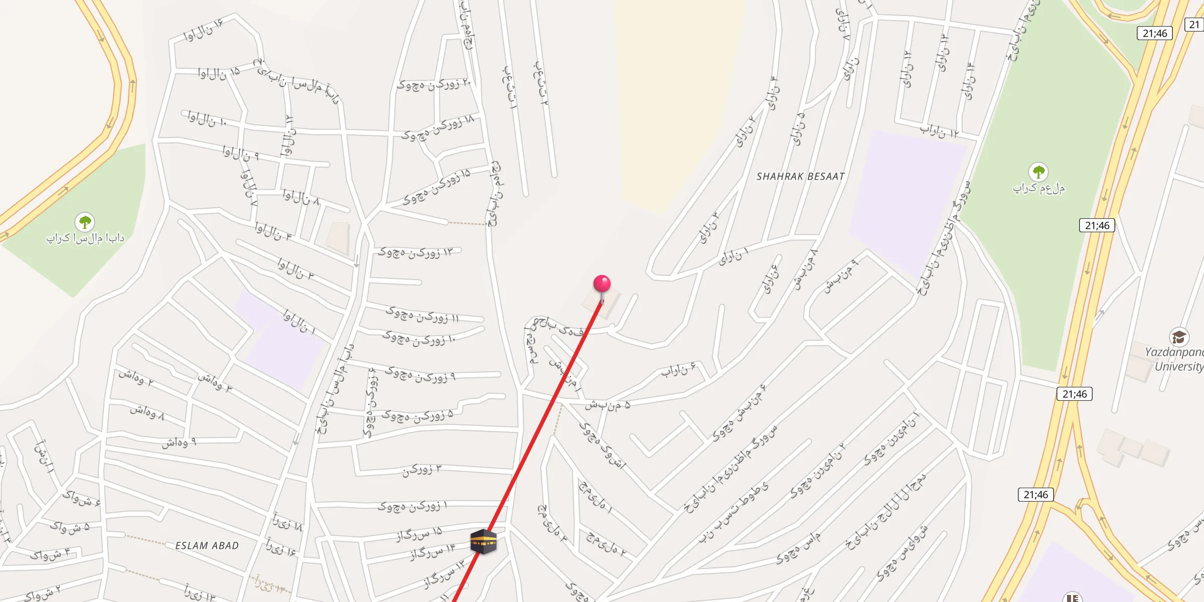 Carte de localisation : مسجد اصحاب کهف
