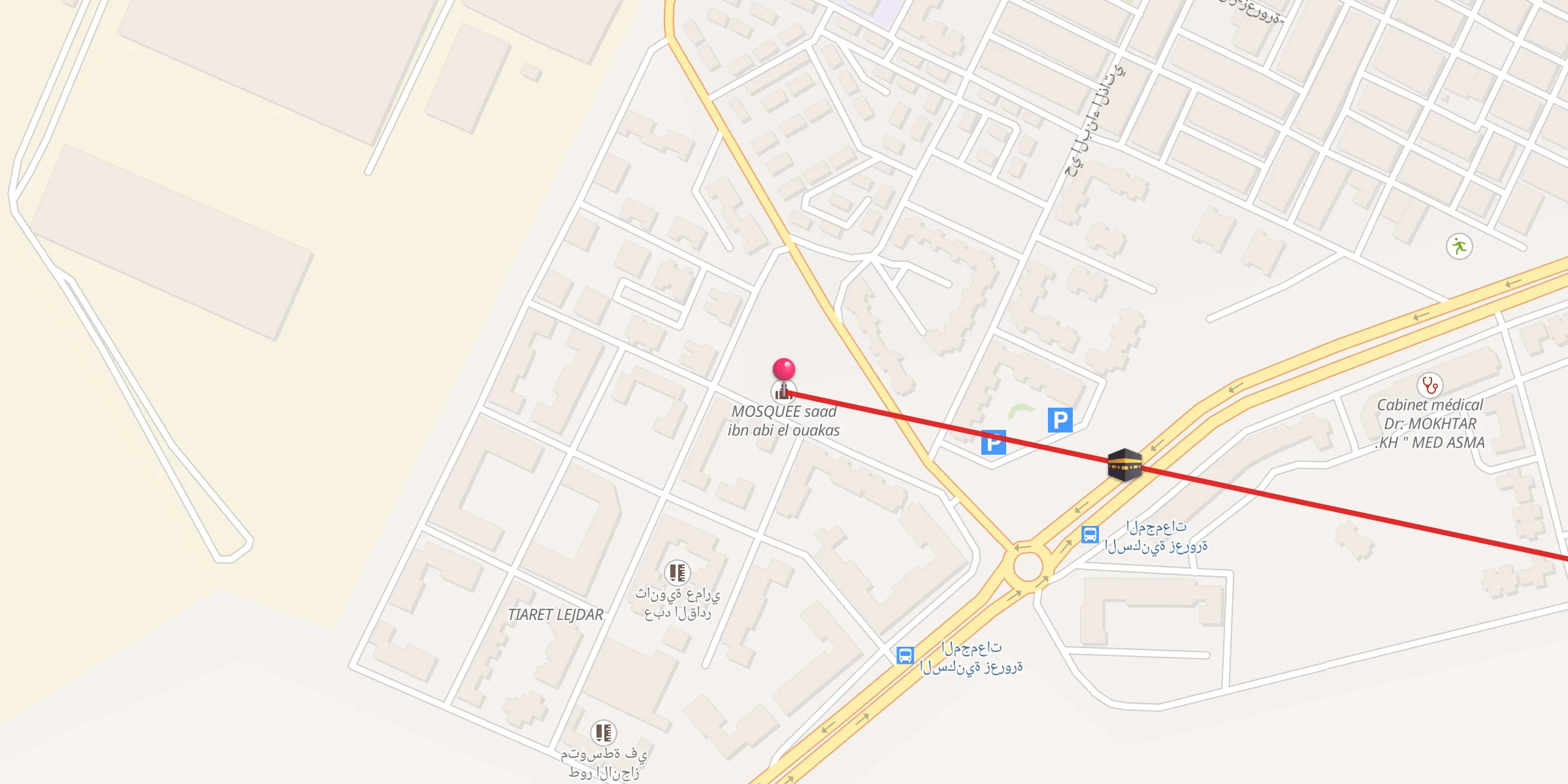 Carte de localisation : MOSQUEE saad ibn abi el ouakas