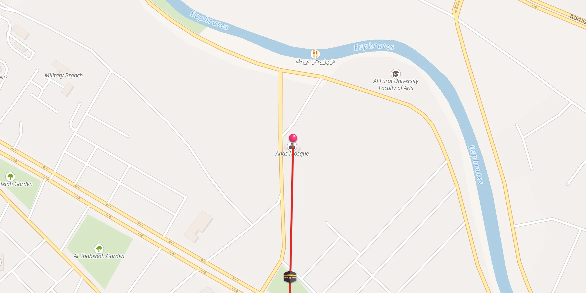 Carte de localisation : جامع انس الدير
