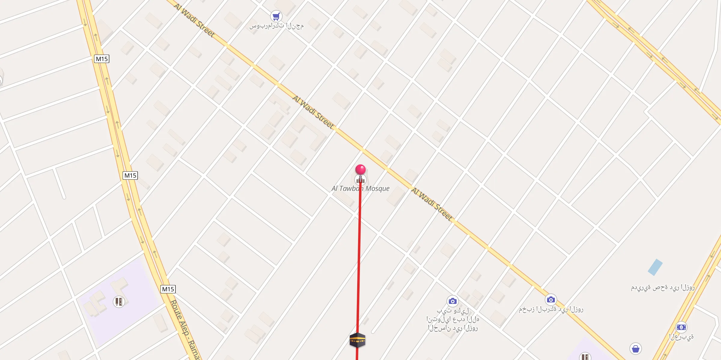 Carte de localisation : جامع التوبة