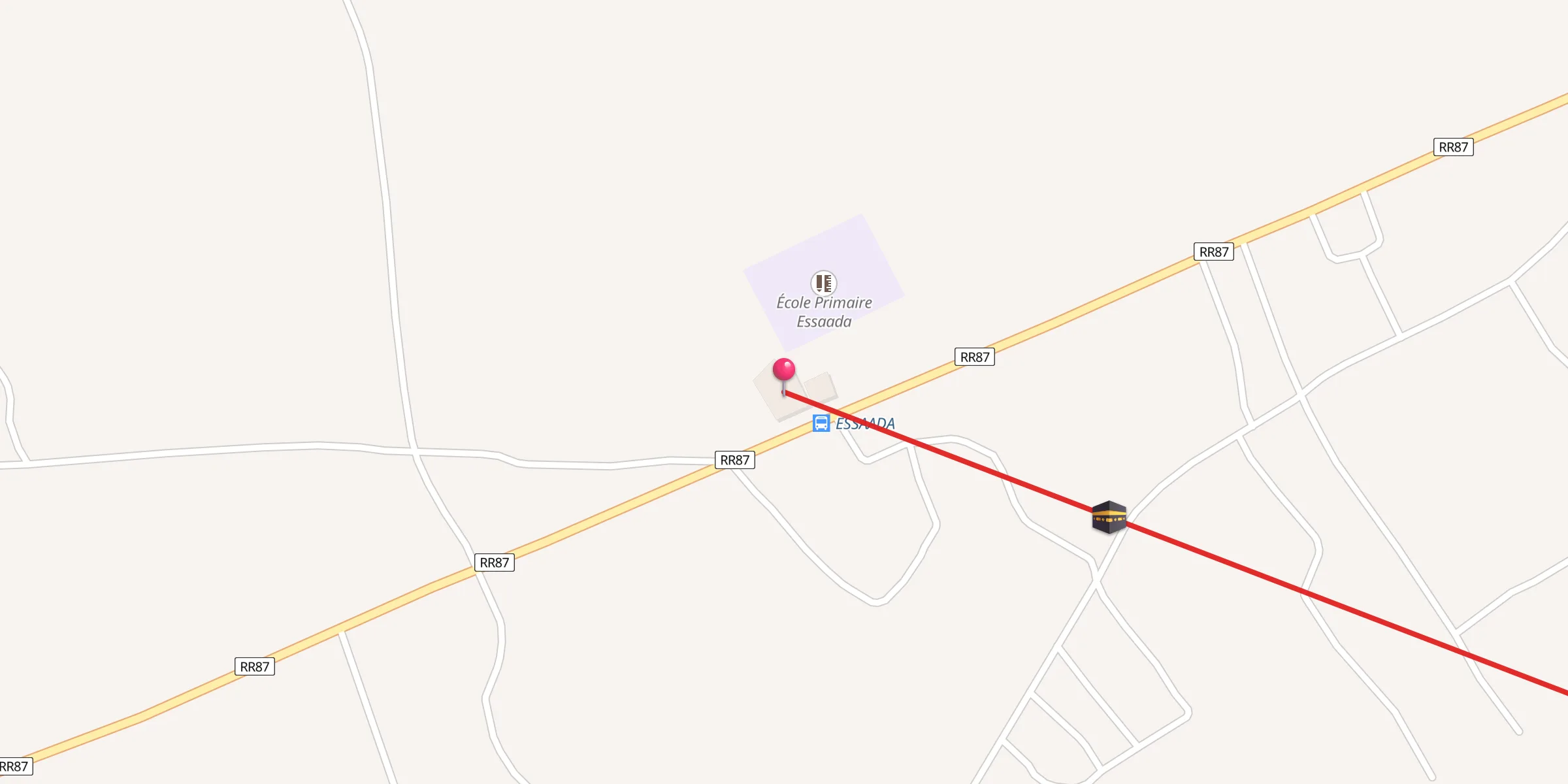 Carte de localisation : جامع الحسن بالسعادة